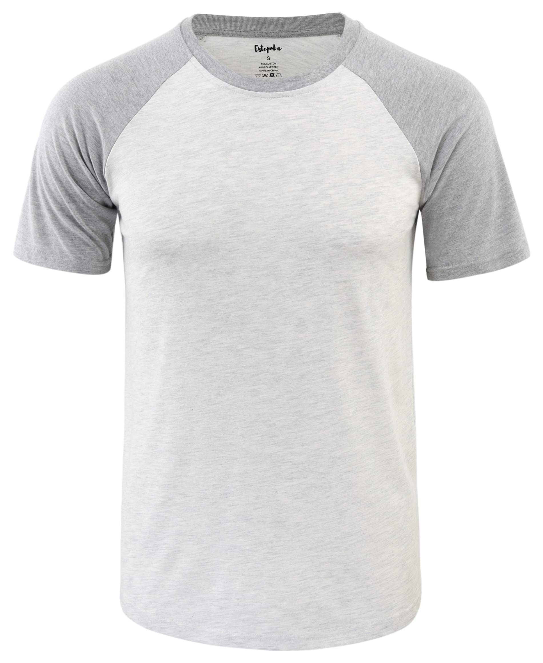Estepoba Men's Soft Breathable Tagless Athletic T-Shirt - Moisture Wicking Quick Dry Activewear for Running, Hiking, Baseball & Outdoor Sports | Perfect for Workouts, Gym & Casual Wear