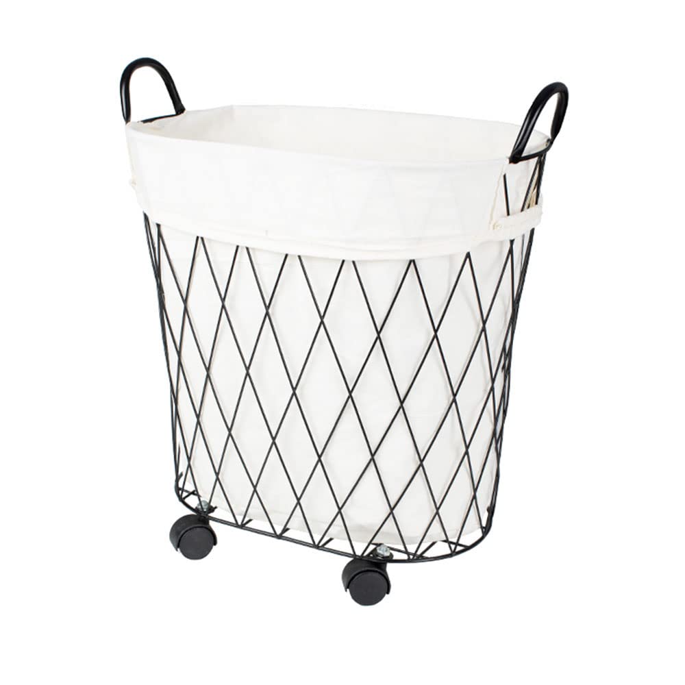 EDGAR Iron Laundry Basket - Foldable Dirty Clothes Hamper with Handles for Bedroom, Bathroom & Closet Organization | Space Saving Storage Solution for Small Spaces