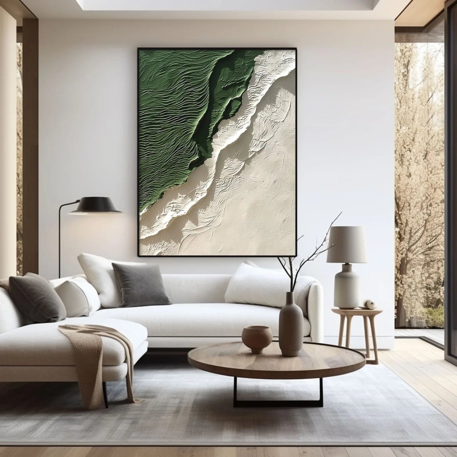 Blue & Green Abstract Wall Art Canvas Print #BG112 - Modern Home Decor for Living Room, Bedroom & Office