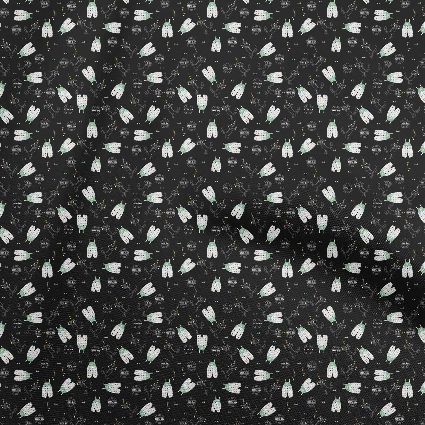 oneOone Cotton Flex Black Fabric for Kids - 40 Inch Wide Printed DIY Sewing Supplies by The Yard | Perfect for Clothing, Crafts & Home Decor Projects