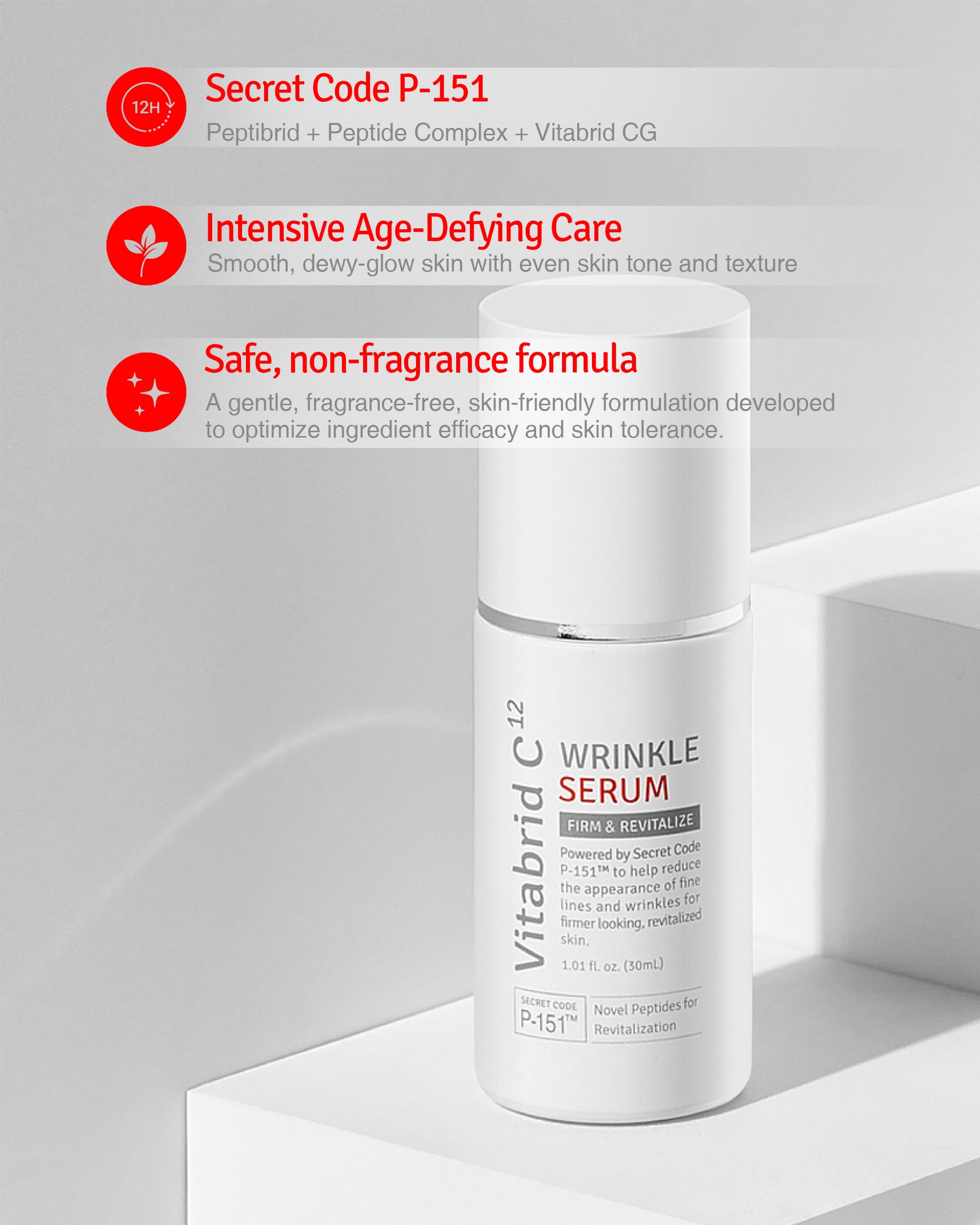 VITABRID Vitamin C Boost Powder with Niacinamide & Anti-Wrinkle Serum Set - Brightening Skincare Bundle for Dark Spots, Fine Lines & Glowing Skin | Day & Night Facial Treatment for Women & Men