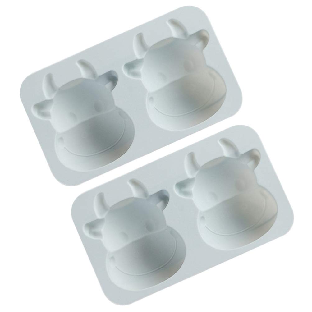 Premium 2-Piece Silicone Baking Molds Set - Cute Cow Head Shape Resin & Chocolate Molds for Cake, Cookie, Candy Making - Ideal for DIY Desserts, Party Treats & Home Baking