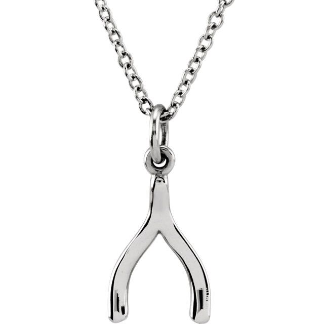 14K Gold Mini Wishbone Pendant Necklace for Women - Elegant Dainty Jewelry Gift for Birthday, Anniversary & Everyday Wear