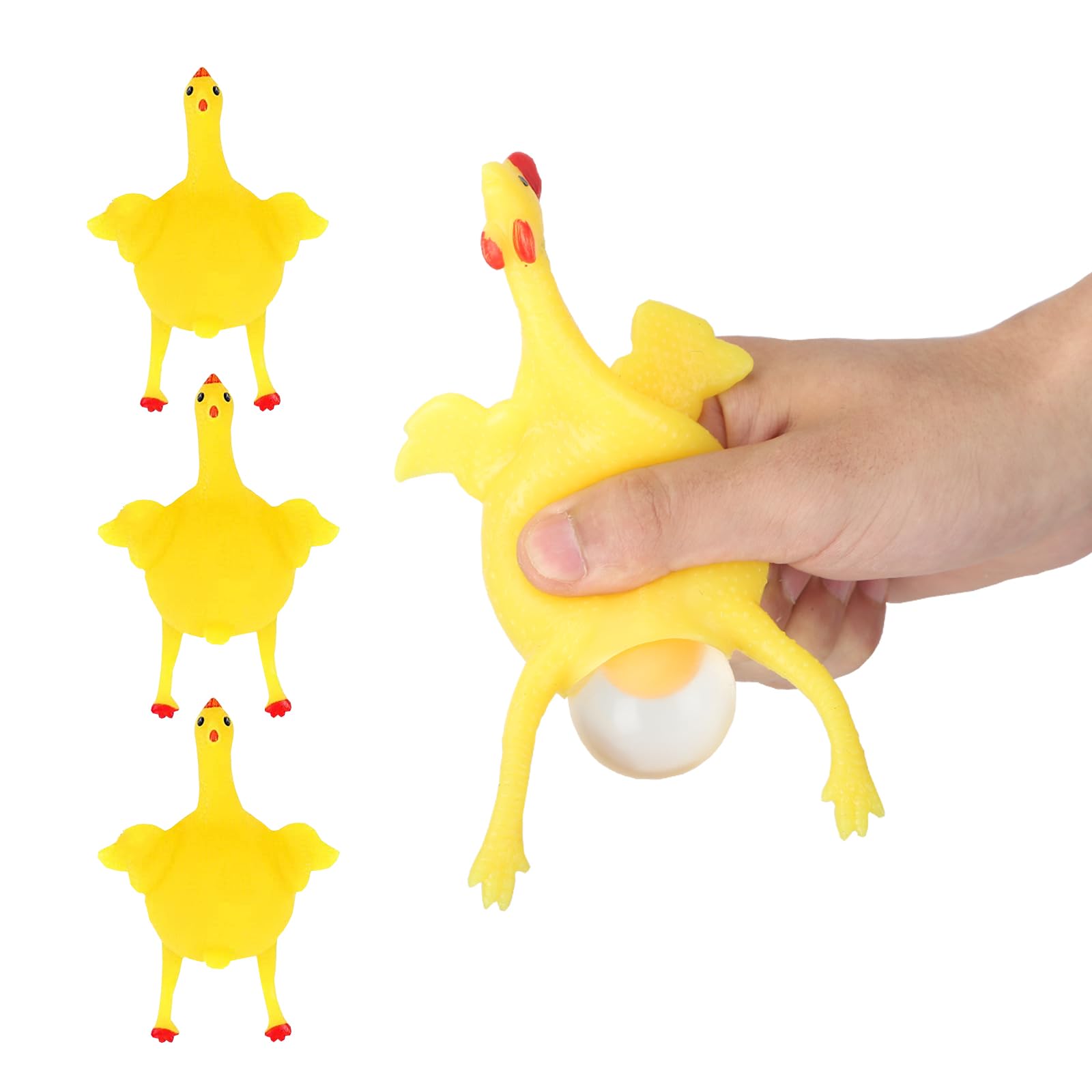 16cm Funny Squishy Toys Chicken and Eggs - Stress Relief Fidget Toys for Kids & Adults - Perfect for Anxiety Relief, Office Desk Decor, and Sensory Play