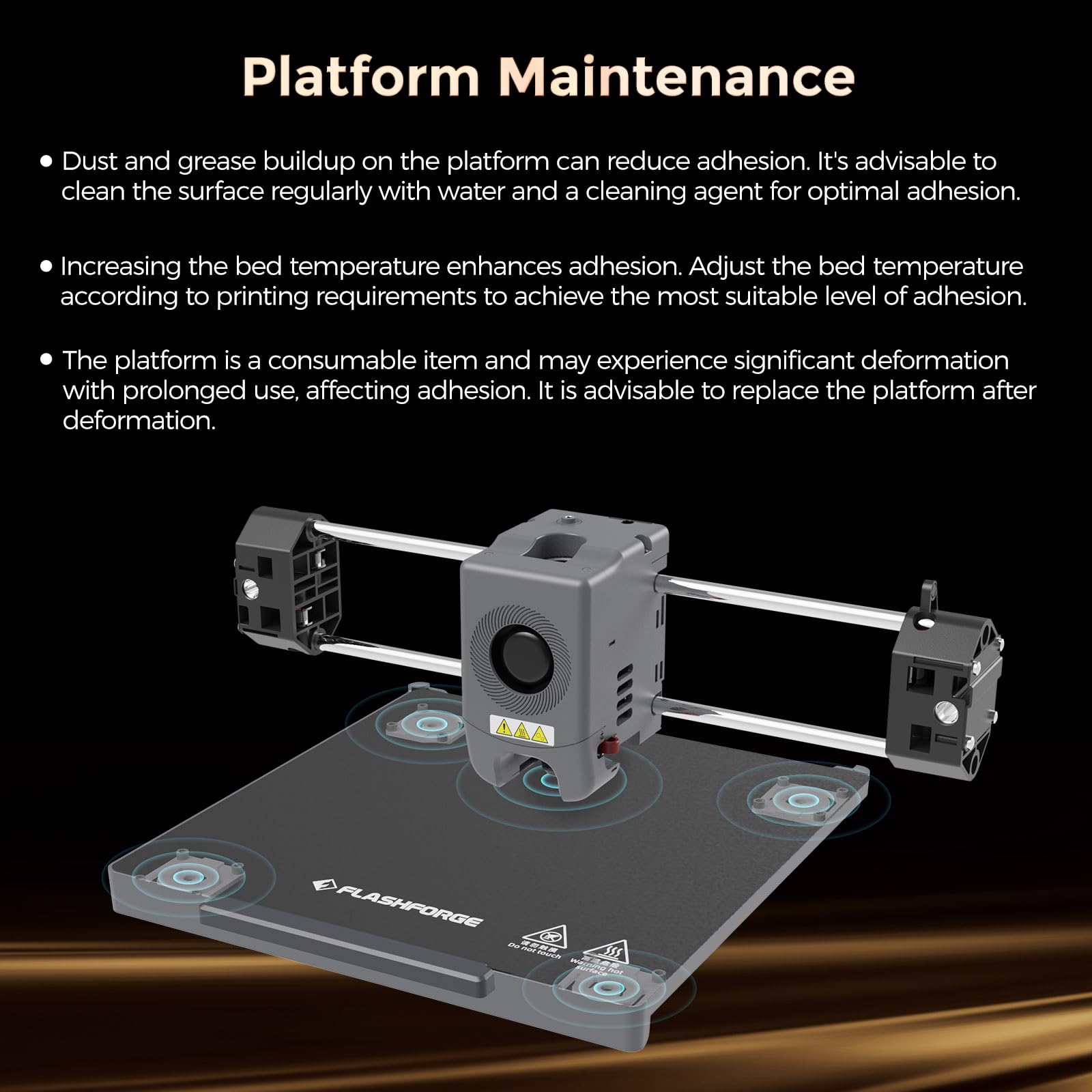 FLASHFORGE Adventurer 5M Series Smooth PC Plate - Flexible 3D Printer Build Plate for ABS, ASA, PC High-Temperature Filaments | Perfect for Professional 3D Printing & Rapid Prototyping