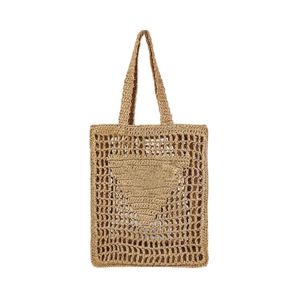 Stylish Women's Striped Straw Handbags - Trendy Summer Beach Tote for Vacation, Shopping & Outdoor Activities