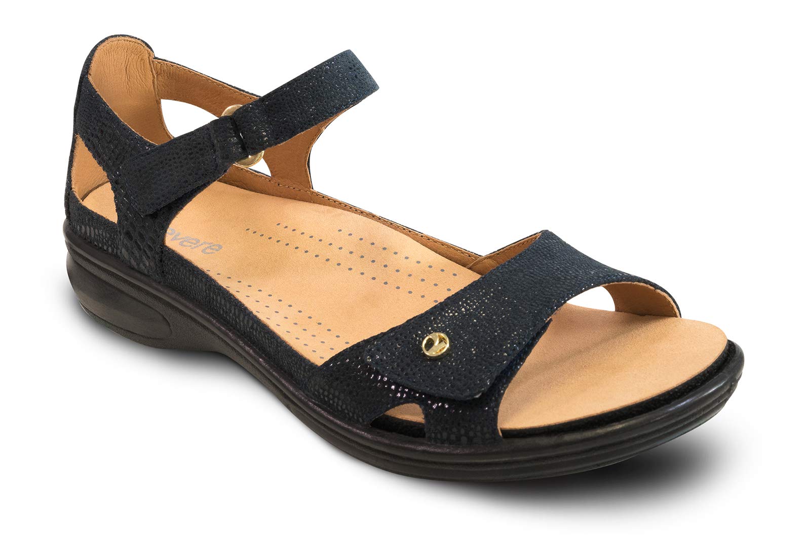 Revere Portofino Women's Flat Sandals - Comfortable Adjustable Arch Support Sandals for Walking, Beach & Summer Outfits
