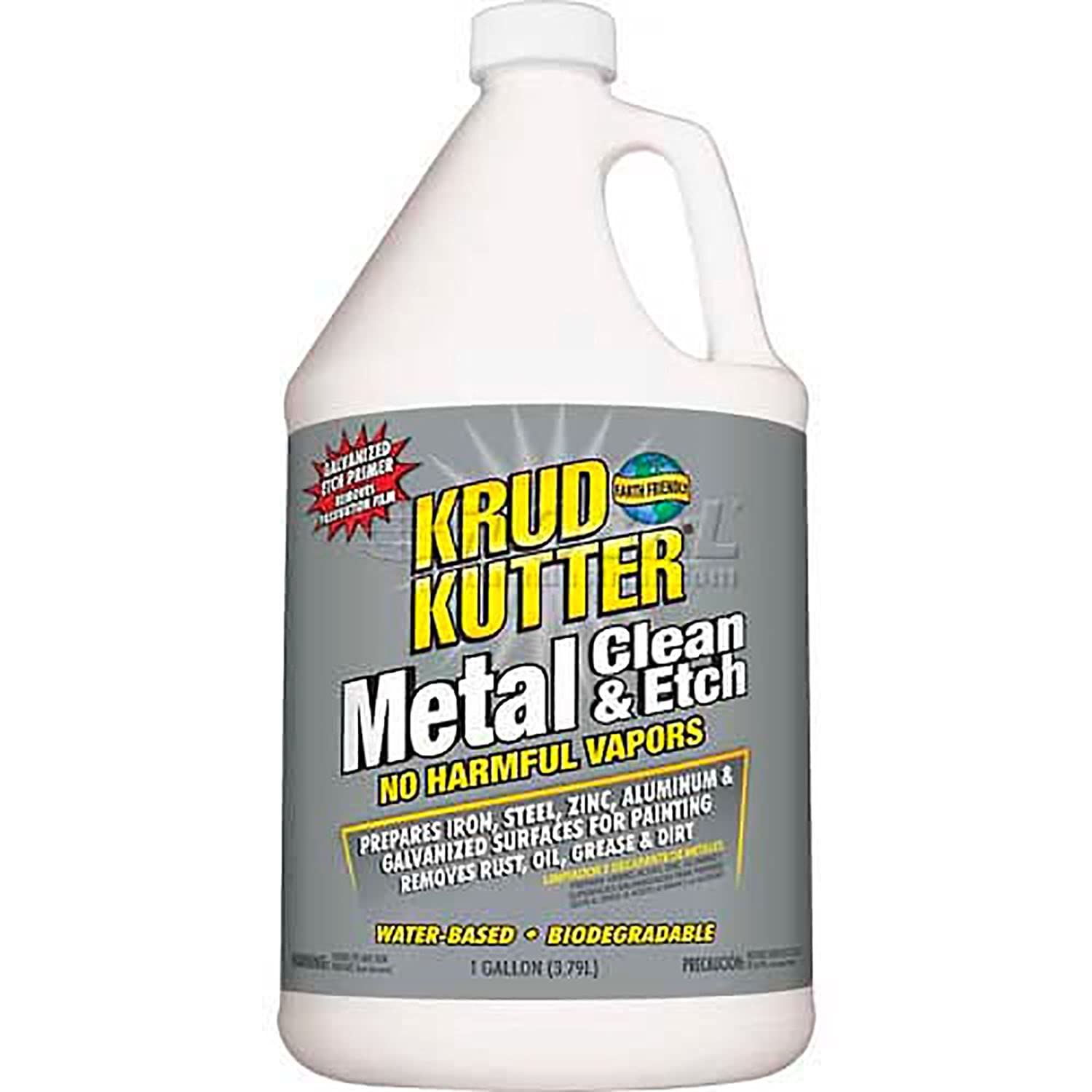 Krud Kutter Metal Clean & Etch - 1 Gallon Bottle (Pack of 4) | Heavy-Duty Rust Remover & Surface Prep for Metal Restoration, Welding Projects & Industrial Cleaning