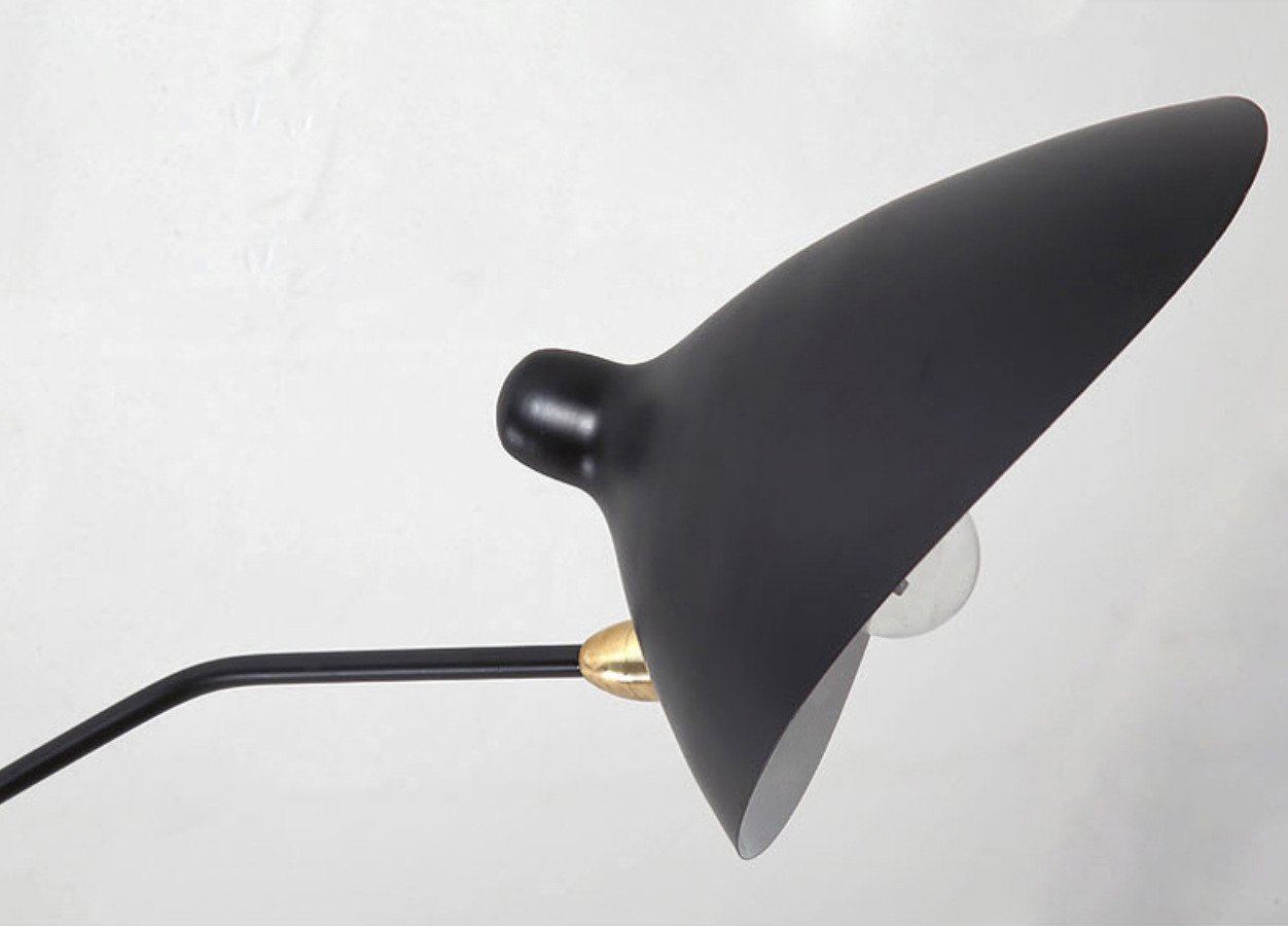 Serge Duckbill Industrial Floor Lamp with 3 Lights - Modern Adjustable Standing Light for Living Room, Bedroom, or Office - Perfect for Reading, Working, and Ambient Lighting
