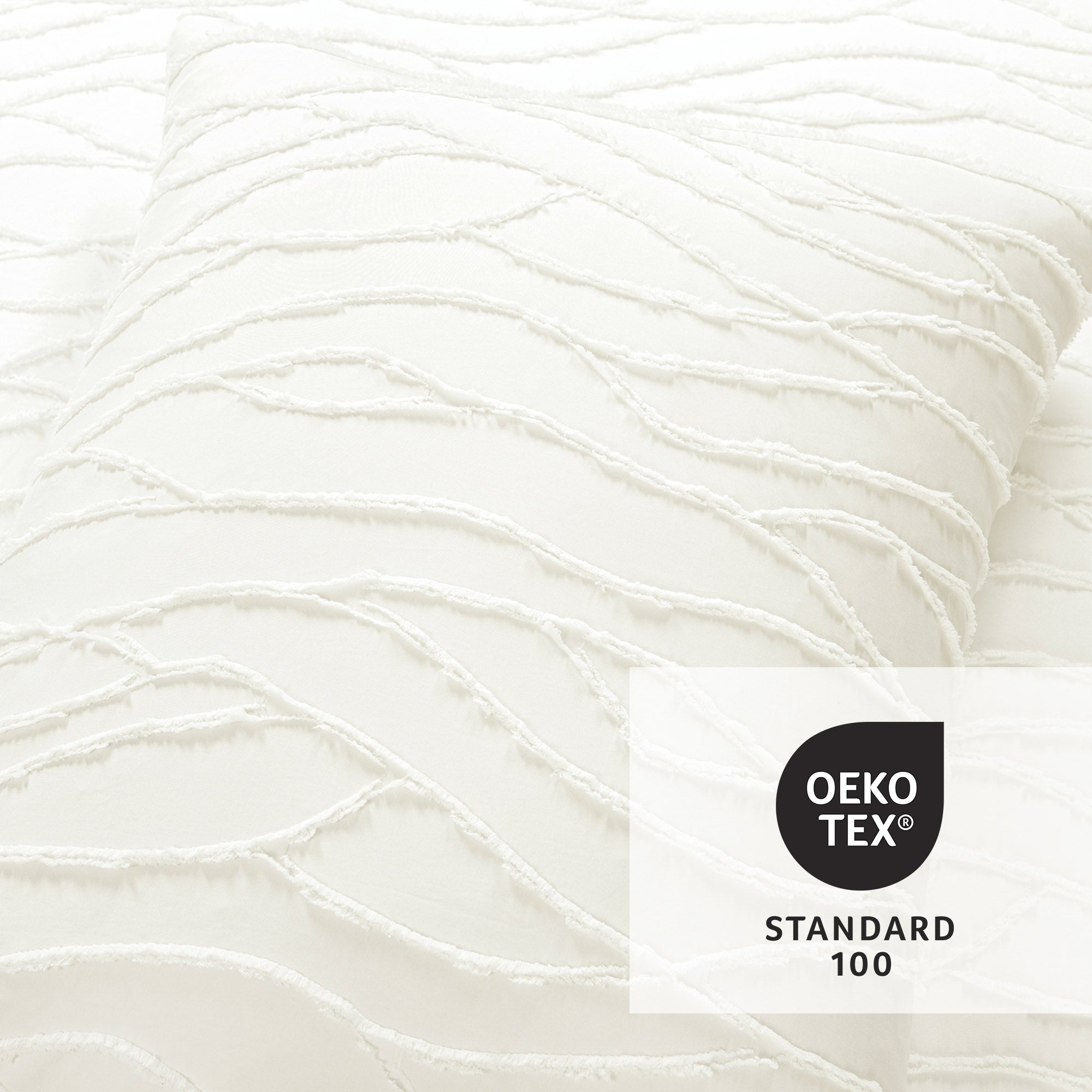 Jacquard Wave 3-Piece Comforter Set - Queen Size Bedding with Matching Pillow Shams - Luxury Soft Microfiber for Cozy Bedroom Decor & Guest Room Essentials
