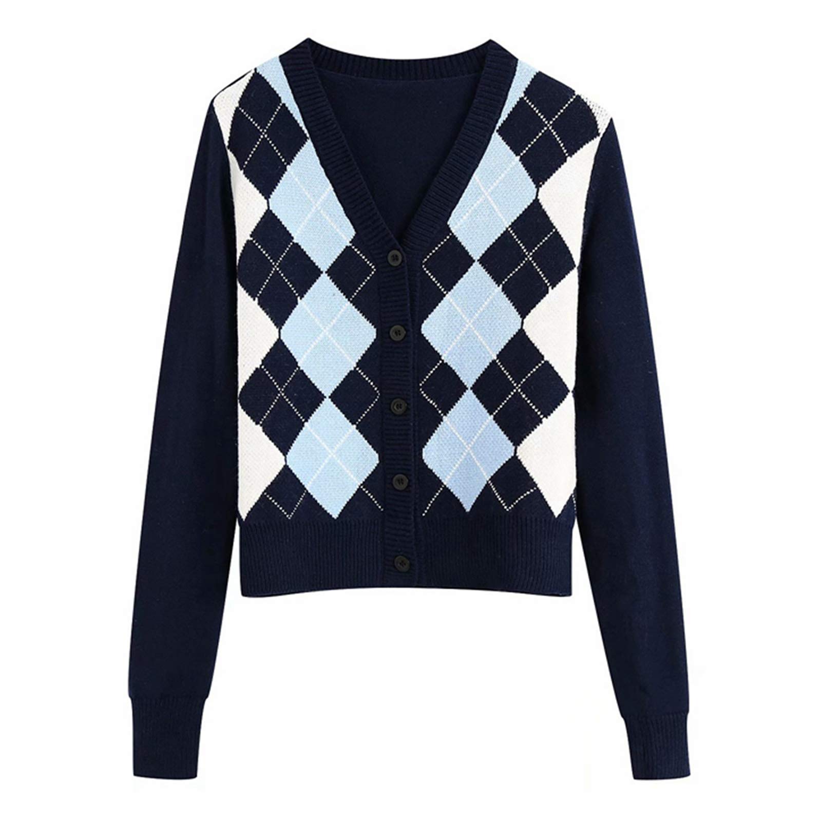 Women's Open Front Cropped Cardigan Sweater - Button Down Long Sleeve Knitwear Top for Casual Outfits | Perfect for Layering, Office Wear & Fall Fashion