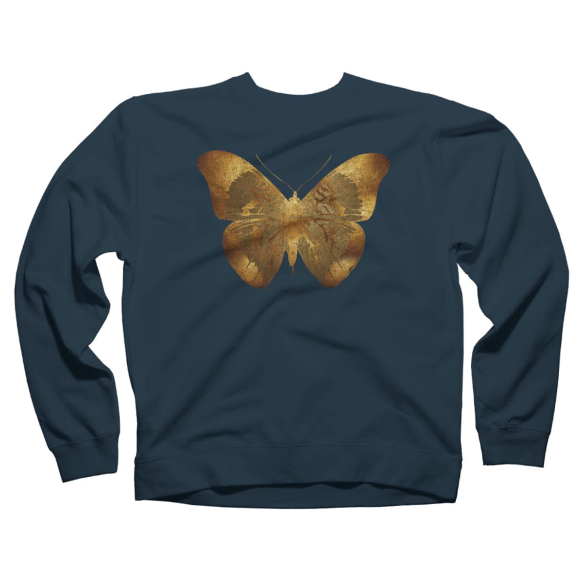 Design By Humans Unisex Iron Butterfly Graphic Sweatshirt by Adamzworld | Soft Cotton Pullover Hoodie for Men & Women | Perfect for Casual Wear, Street Style & Gifts