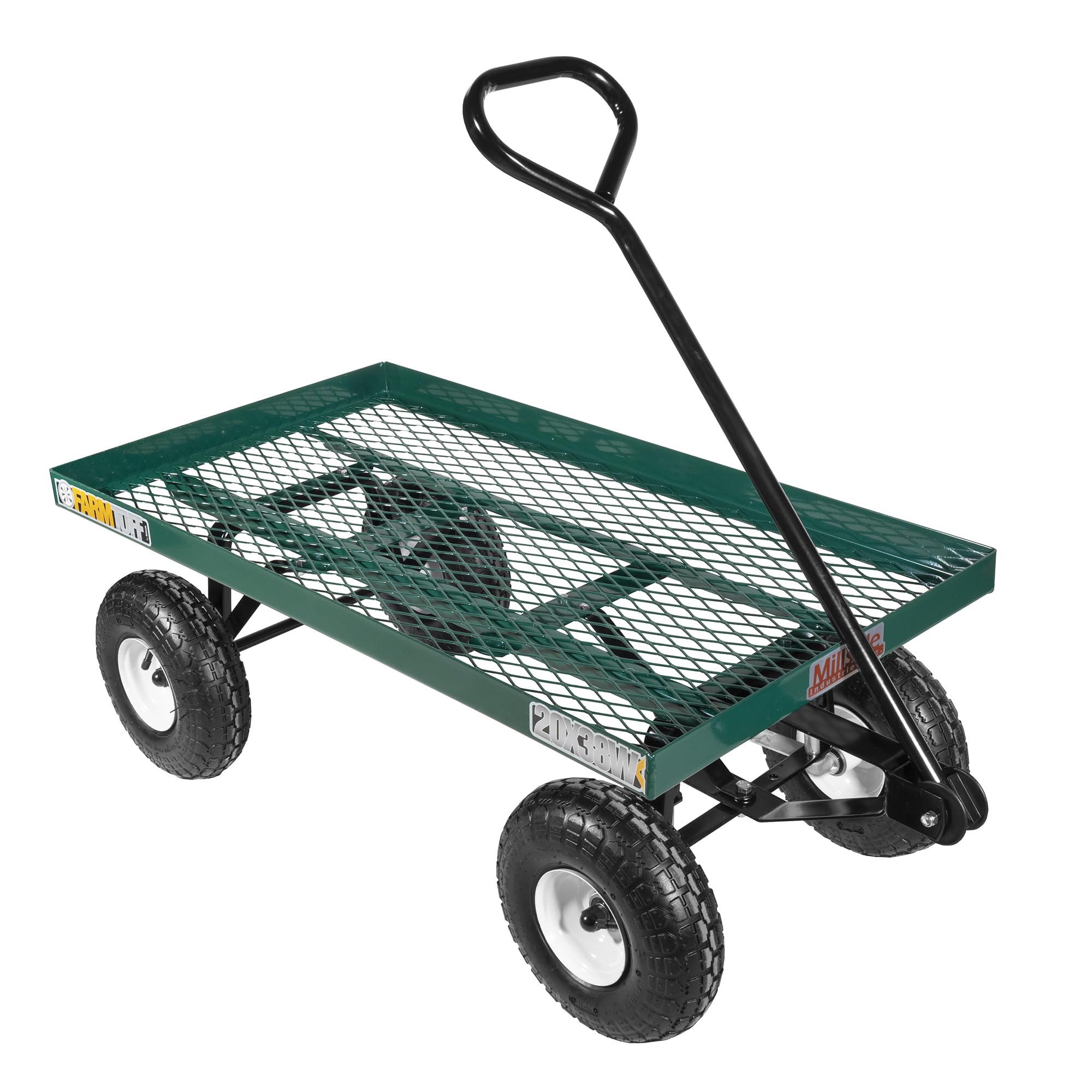 Durable Metal Garden Utility Cart with Heavy-Duty Pneumatic Tires - 20