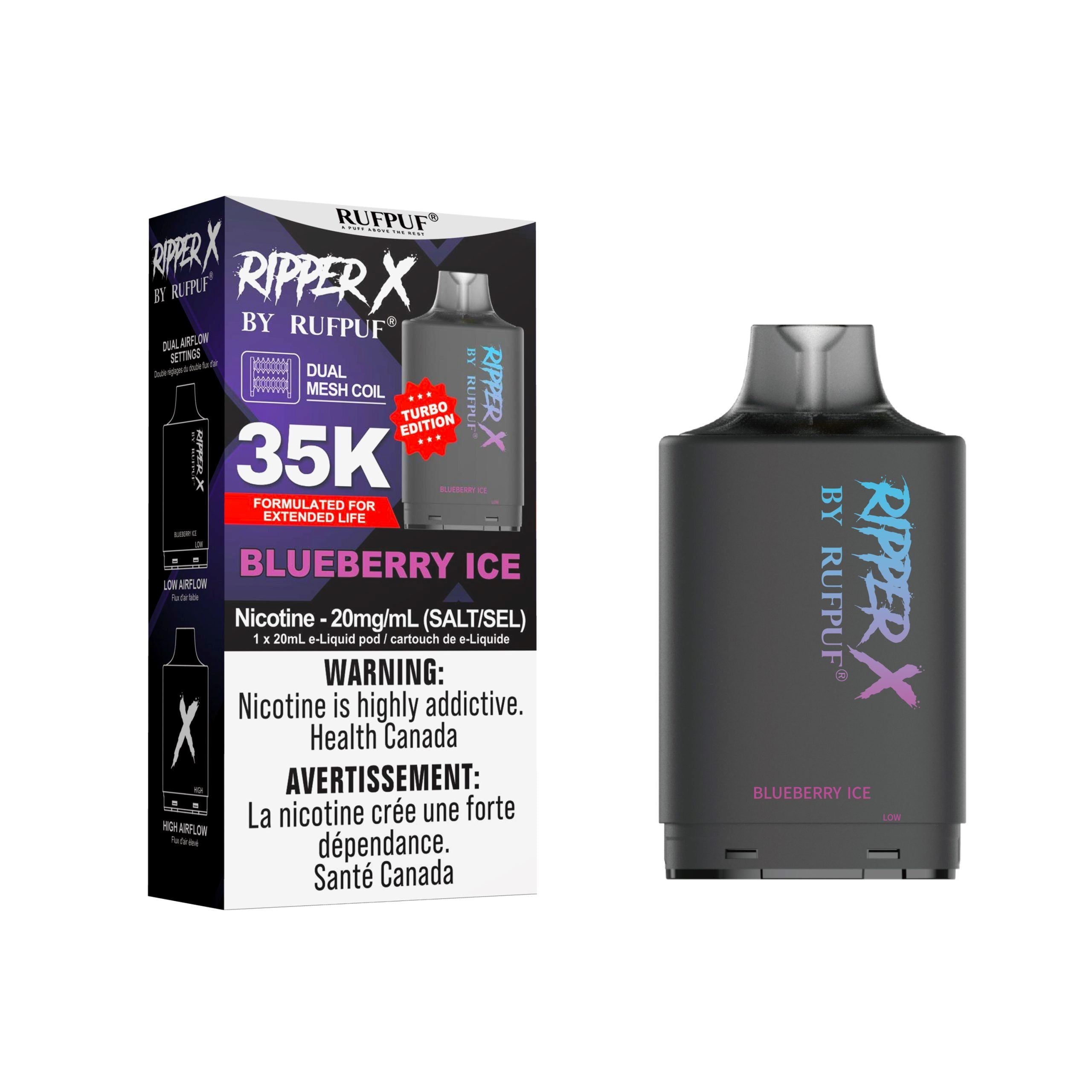 Blueberry Ice Ripper X 35K Disposable Vape Pen - Refreshing Berry Flavor for Smooth & Flavorful Vaping | Perfect for On-the-Go Use & Social Relaxation