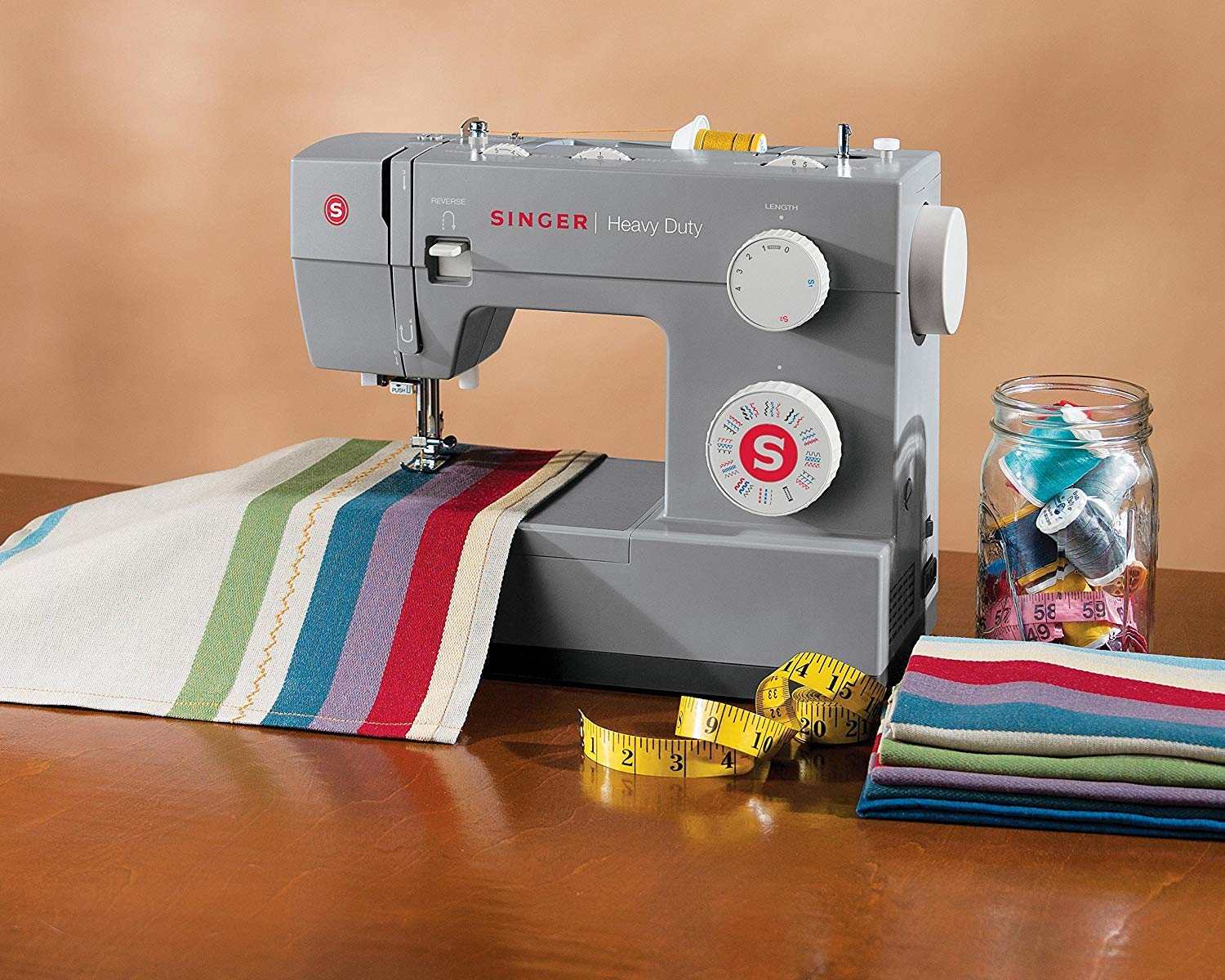 SINGER Heavy Duty 4432 Sewing Machine - 110 Built-in Stitches, Automatic Needle Threader & Canvas Tote Bag | Perfect for Quilting, Apparel Making & Home Decor Projects