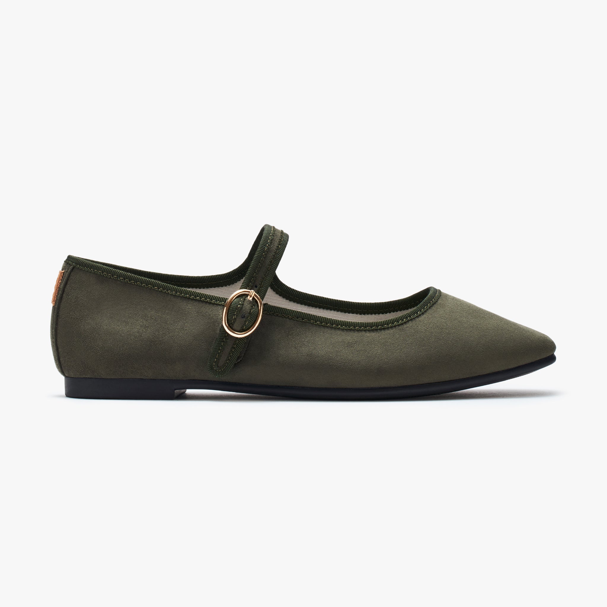 Belle Mary Jane Shoes for Women - Comfortable Forest Green Flats with Buckle Strap | Perfect for Work, Casual Outfits & Everyday Wear