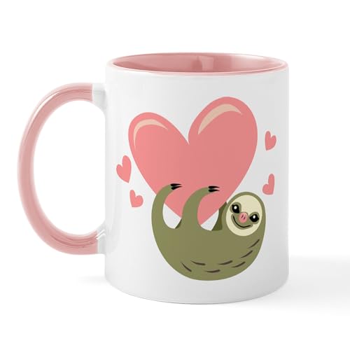 White/Pink Inside - Sloth Mug
