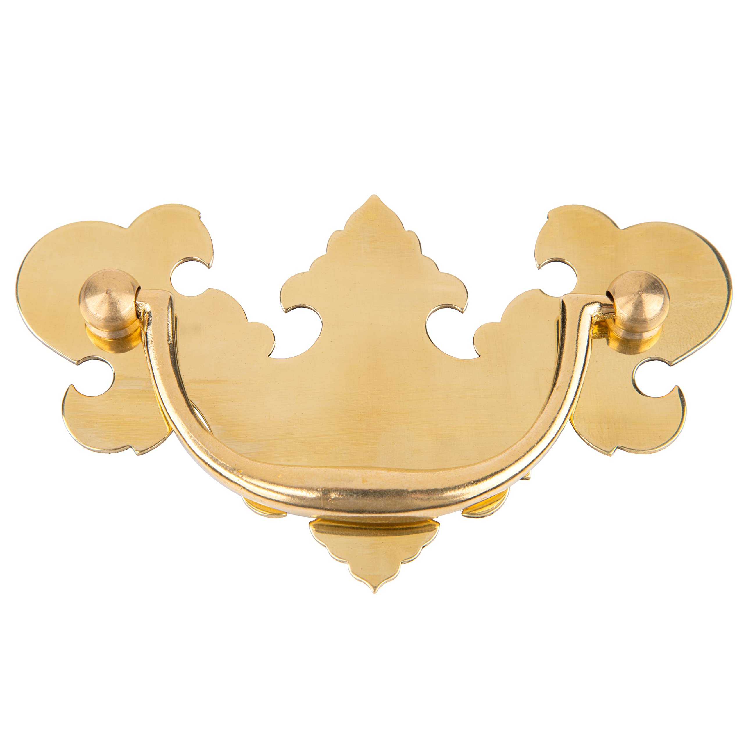 Vintage Chippendale Polished Brass Drawer Pull | 3