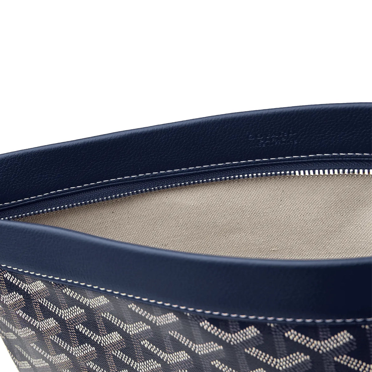 Goyard Conti Navy Blue Leather Pouch - Luxury Travel Organizer for Women & Men | Perfect for Cosmetics, Passport, Credit Cards & Everyday Essentials