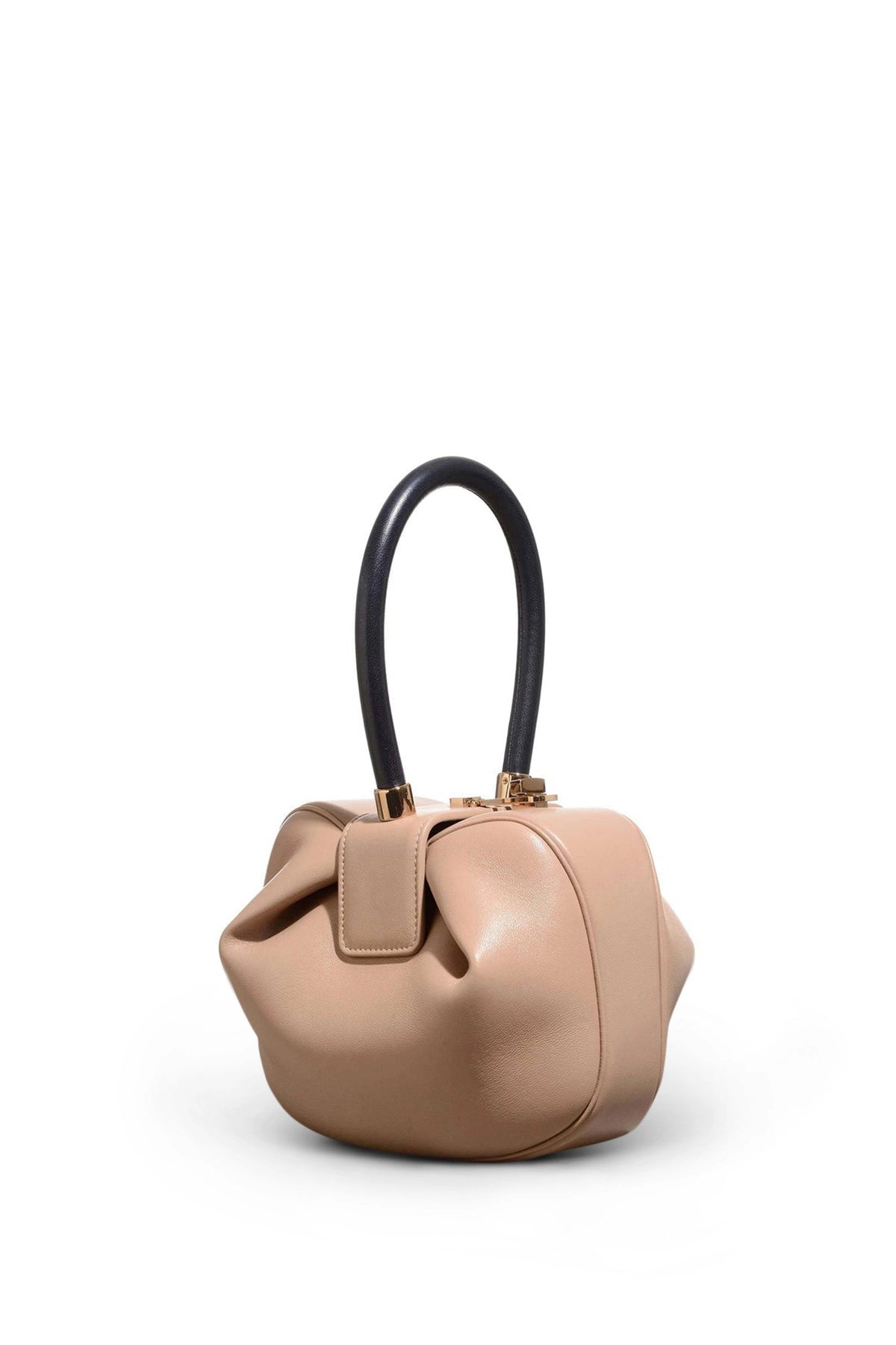 Luxury Demi Bag in Nude & Navy Nappa Leather - Women's Designer Handbag for Work, Evening & Everyday Use