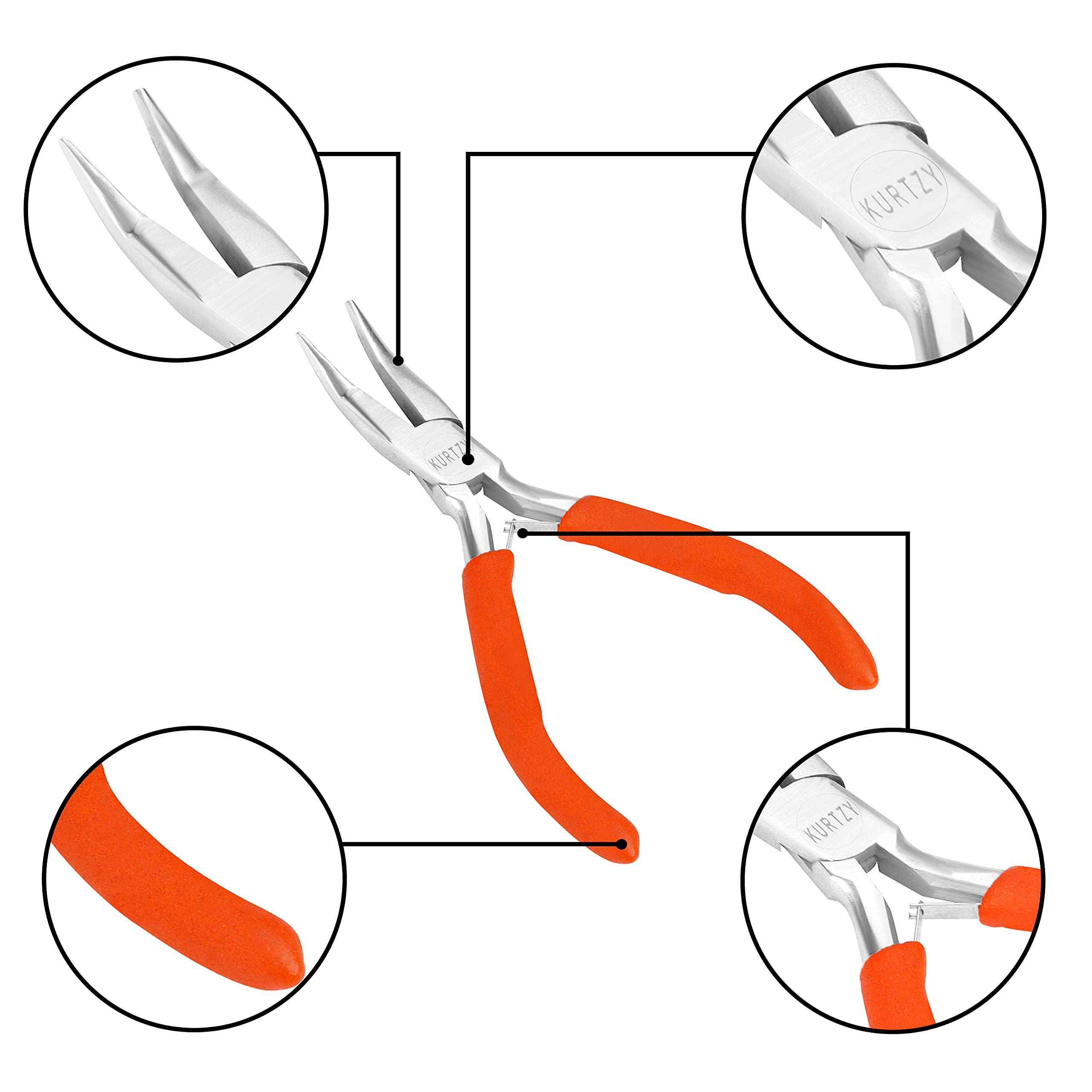 8-Piece Mini Jewelry Pliers Set with Soft Grip Handles - Precision Wire Cutters, Needle Nose, Round & Bent Nose Pliers for DIY Crafts, Beading, Electronics Repair & Jewelry Making - Perfect for Home, Studio & Professional Use