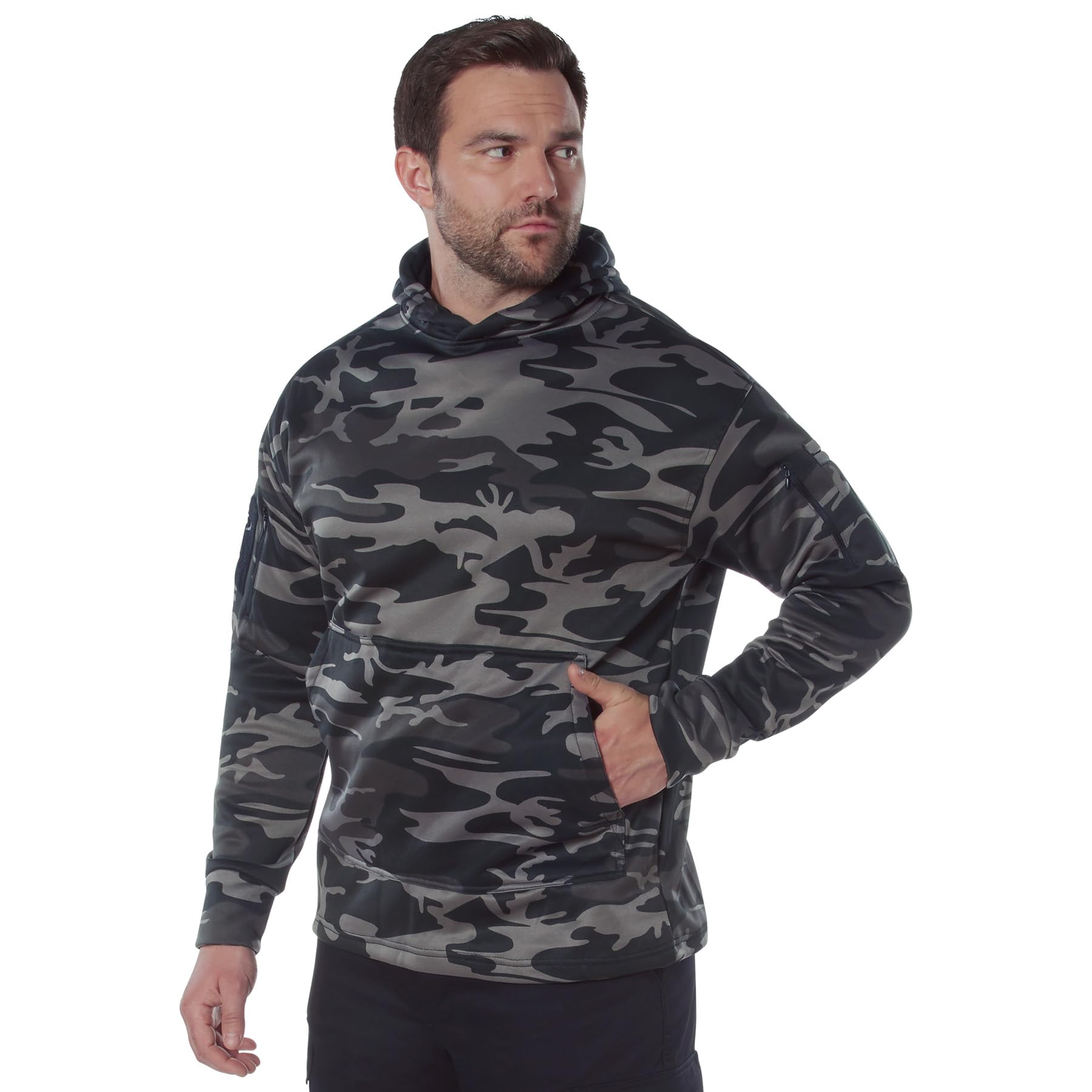Rothco Men's Heavyweight Cotton Hoodie - Warm Fleece Lined Pullover Sweatshirt for Outdoor Activities, Camping & Casual Wear
