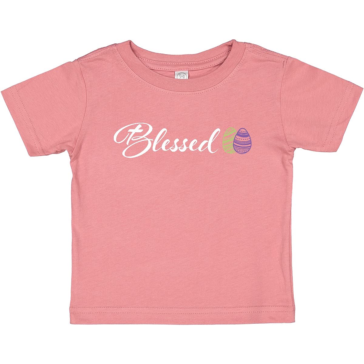Easter Blessed Baby T-Shirt with Green & Purple Eggs - Holiday Outfit