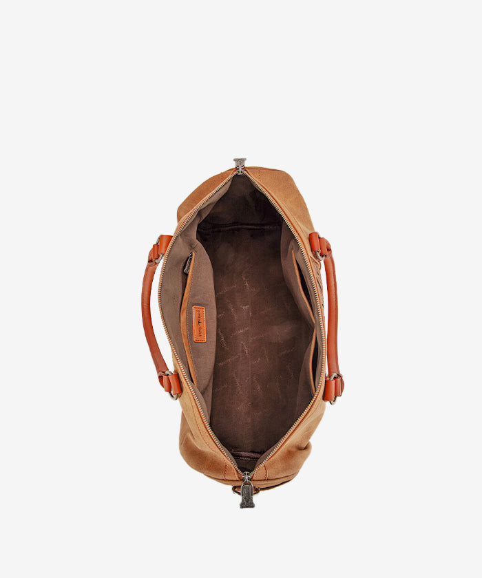 Trinity Ranch Aztec Tooled Leather Weekender Bag - Stylish Travel Duffel for Women & Men - Perfect for Weekend Getaways, Gym, Work & Overnight Trips
