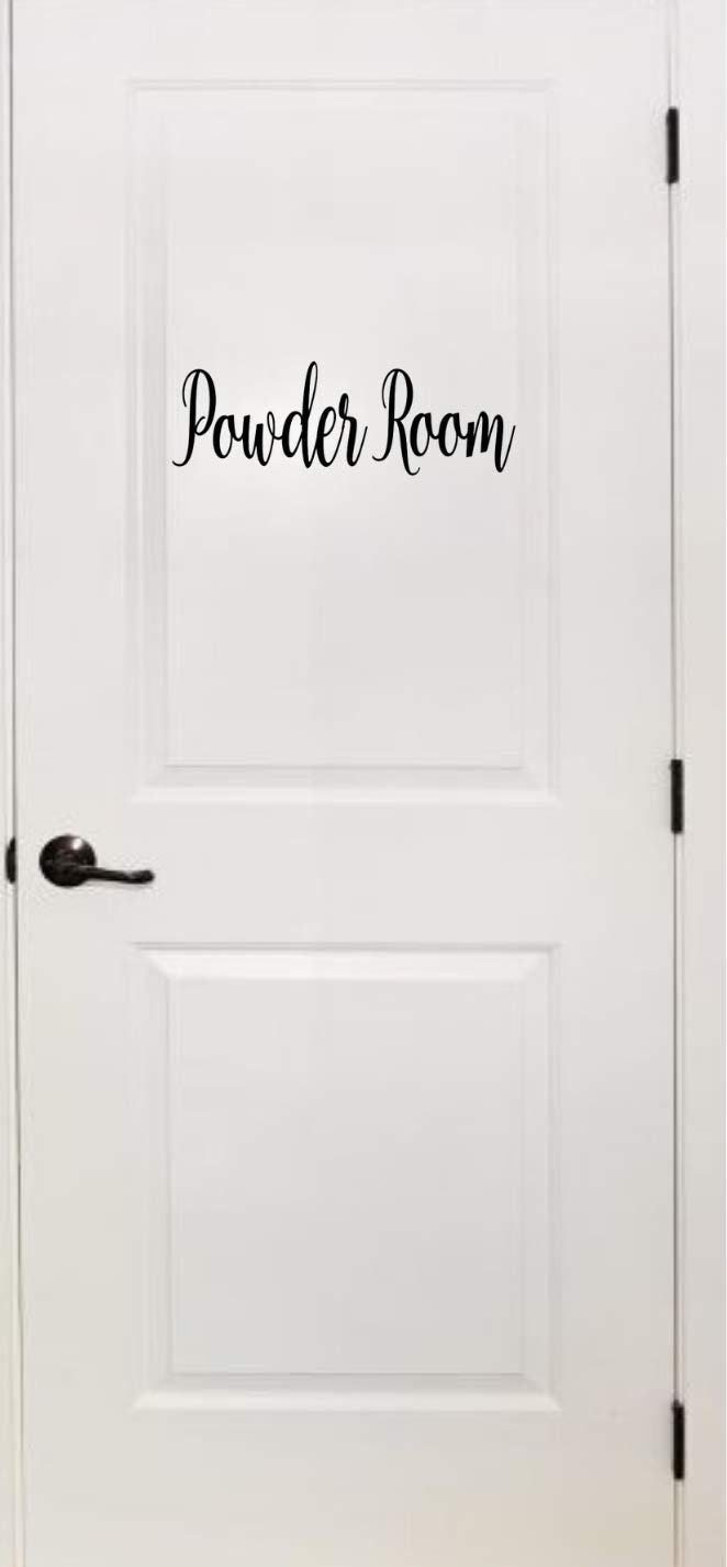 Removable Vinyl Wall Decal for Powder Room & Kitchen Pantry - Waterproof Home Decor - Perfect Housewarming Gift for Bathroom, Laundry Room & Nursery Decor