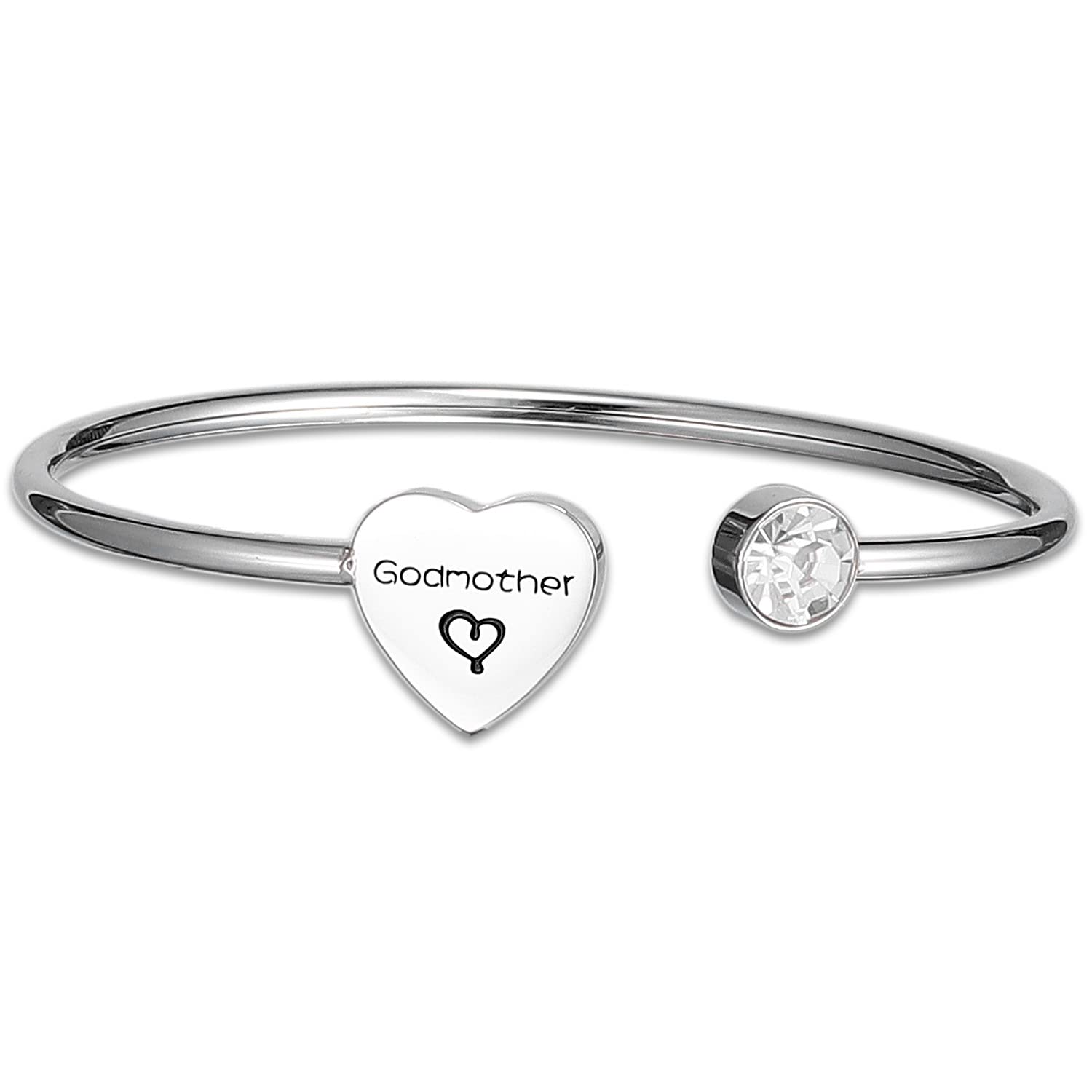 Kivosliviz Godmother Bracelet - Elegant Jewelry Gift for Godmothers & Godmoms - Perfect for Baptism, Christening & Special Occasions