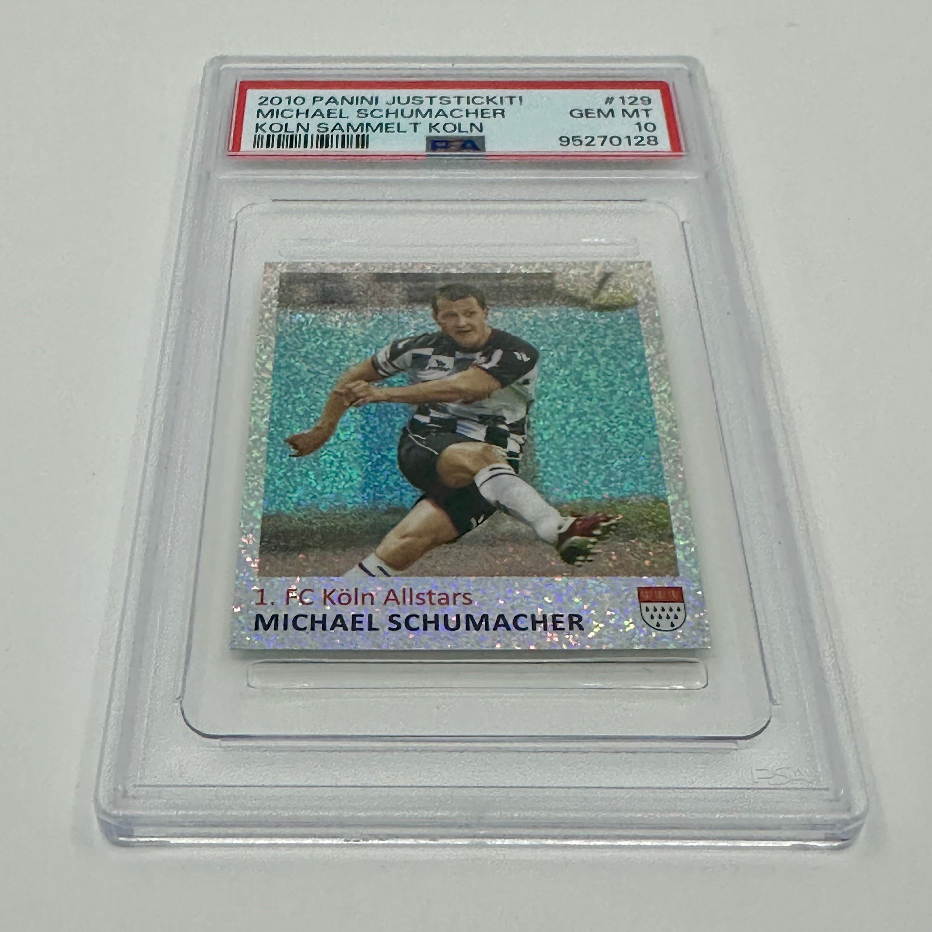 PSA 10 POP 1 Michael Schumacher 2010 Panini Koln Sammelt Koln Trading Card - Rare Collectible for F1 Fans & Sports Memorabilia Enthusiasts