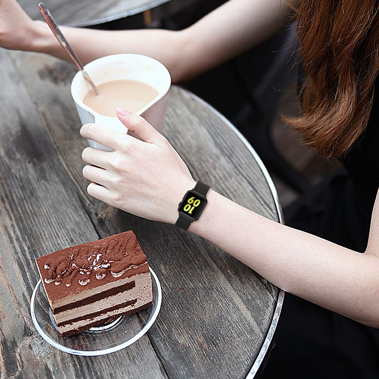 Premium Soft Silicone Replacement Bands for Apple Watch 38mm 40mm 41mm 42mm 44mm 45mm - 2 Pack Sport Wristbands Compatible with iWatch SE Series 7/6/5/4/3/2/1 - Unisex Design for Women & Men - Perfect for Workouts, Running & Everyday Wear