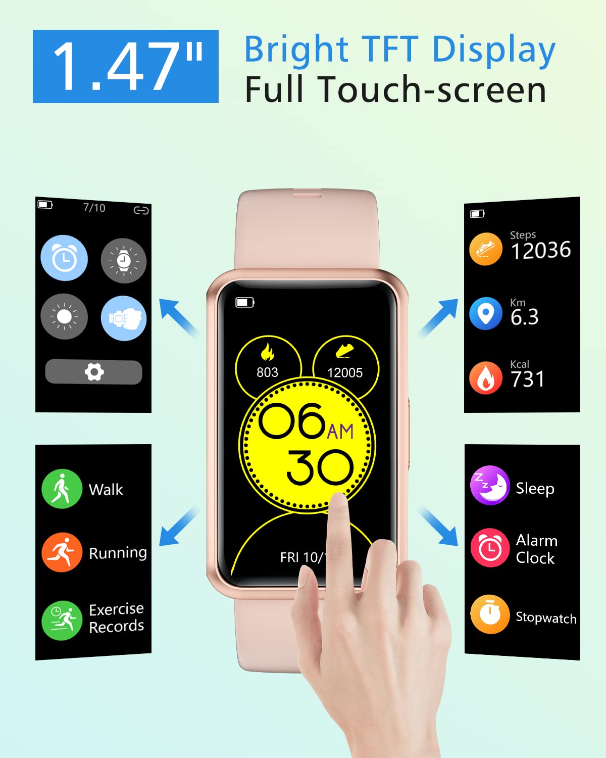 Fitness Tracker Watch - No Bluetooth or App Required, Waterproof Pedometer for Men & Women - Perfect for Parents, Seniors & Active Lifestyles - Track Steps, Calories & Daily Activity