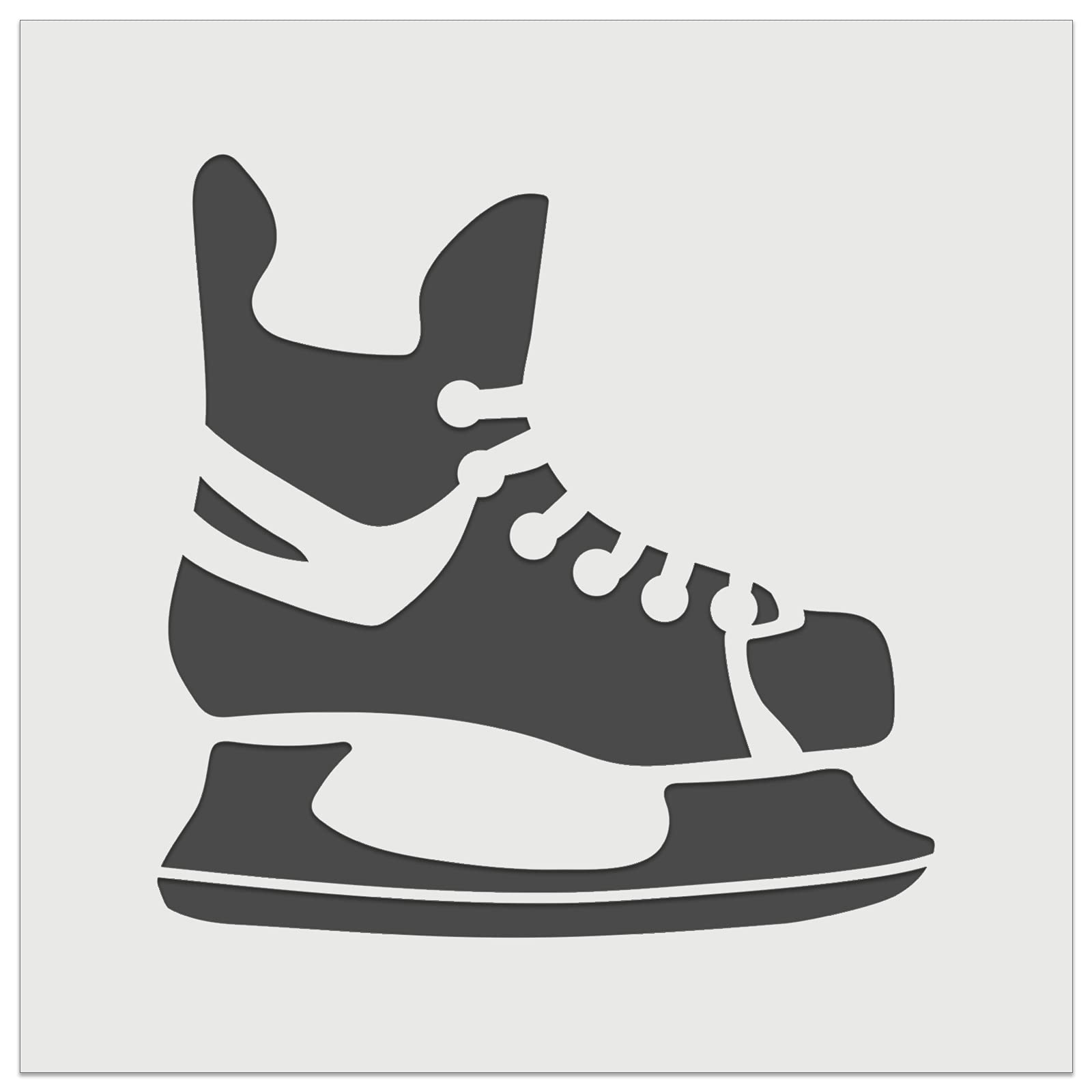 Hockey Ice Skates Skating Blades Wall Cookie DIY Craft Reusable Stencil - 5.5 Inch | Perfect for Hockey Decor, Baking, and DIY Projects