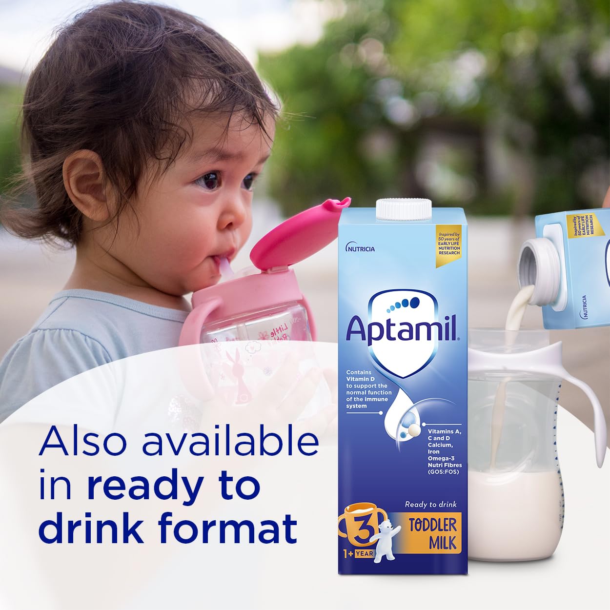 Aptamil 3 Toddler Milk Powder Formula for 1-2 Year Olds, 800g (Pack of 6) - Essential Nutrition for Growing Babies - Perfect for Daycare, Travel & On-the-Go Feeding