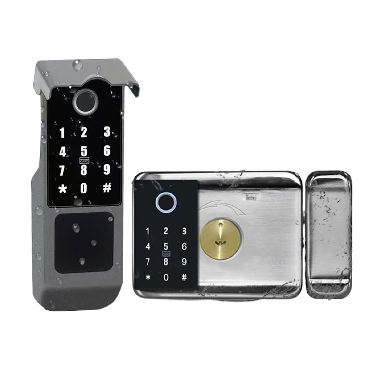Tuya Smart Lock - Waterproof WiFi Fingerprint & Digital Password Lock for Outdoor Gates - Remote App Control & Double-Sided Access - Ideal for Home Security & Smart Entry Systems