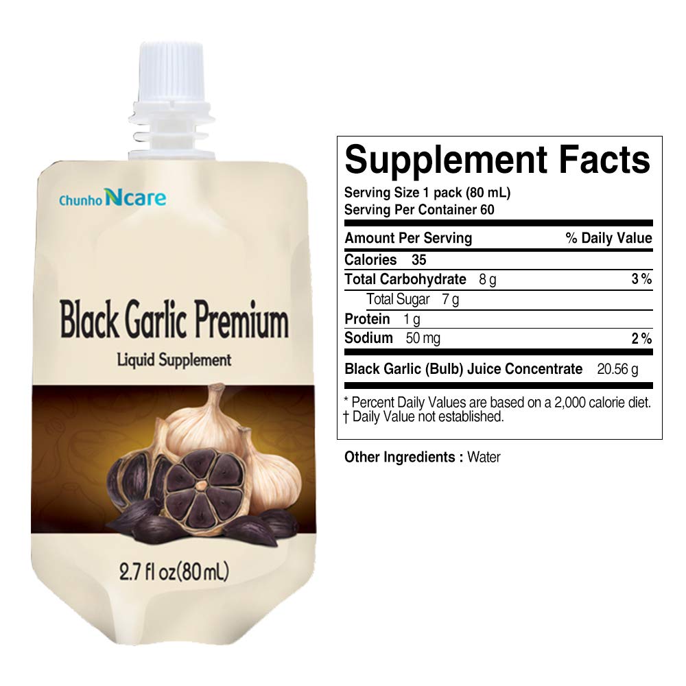 Premium Black Garlic Liquid Supplement - Natural Stress Relief & Liver Support for Frequent Drinkers - No Preservatives or Artificial Additives [60 Pack] - Perfect for Daily Wellness Routine & Hangover Recovery