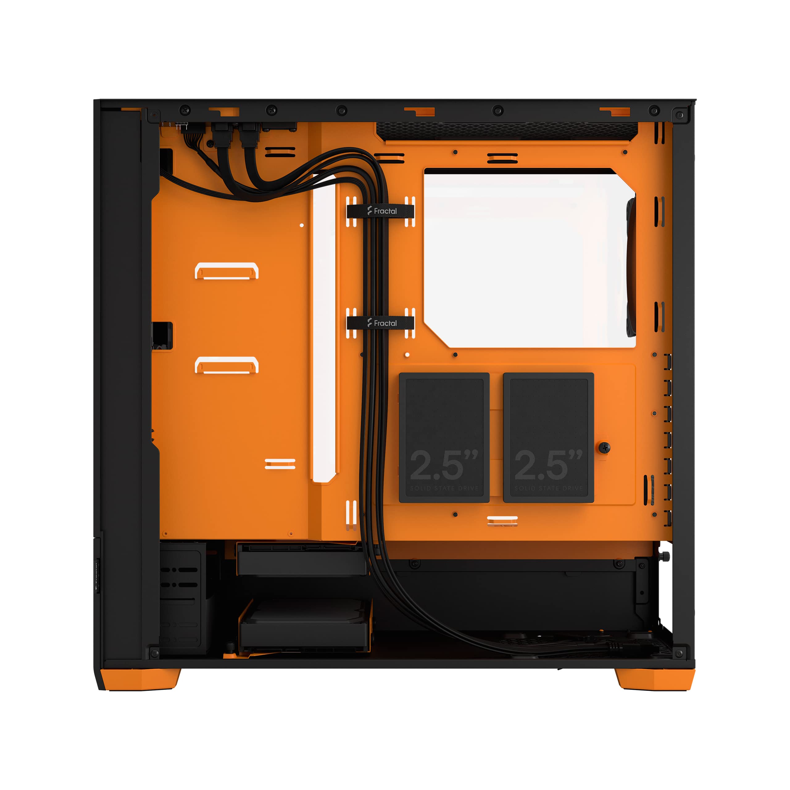 Fractal Design Pop Air RGB Mid Tower Case - Orange Core, Tempered Glass Side Panel, Clear Tint, High Airflow PC Gaming Case - Perfect for Gaming Rigs & Custom PC Builds