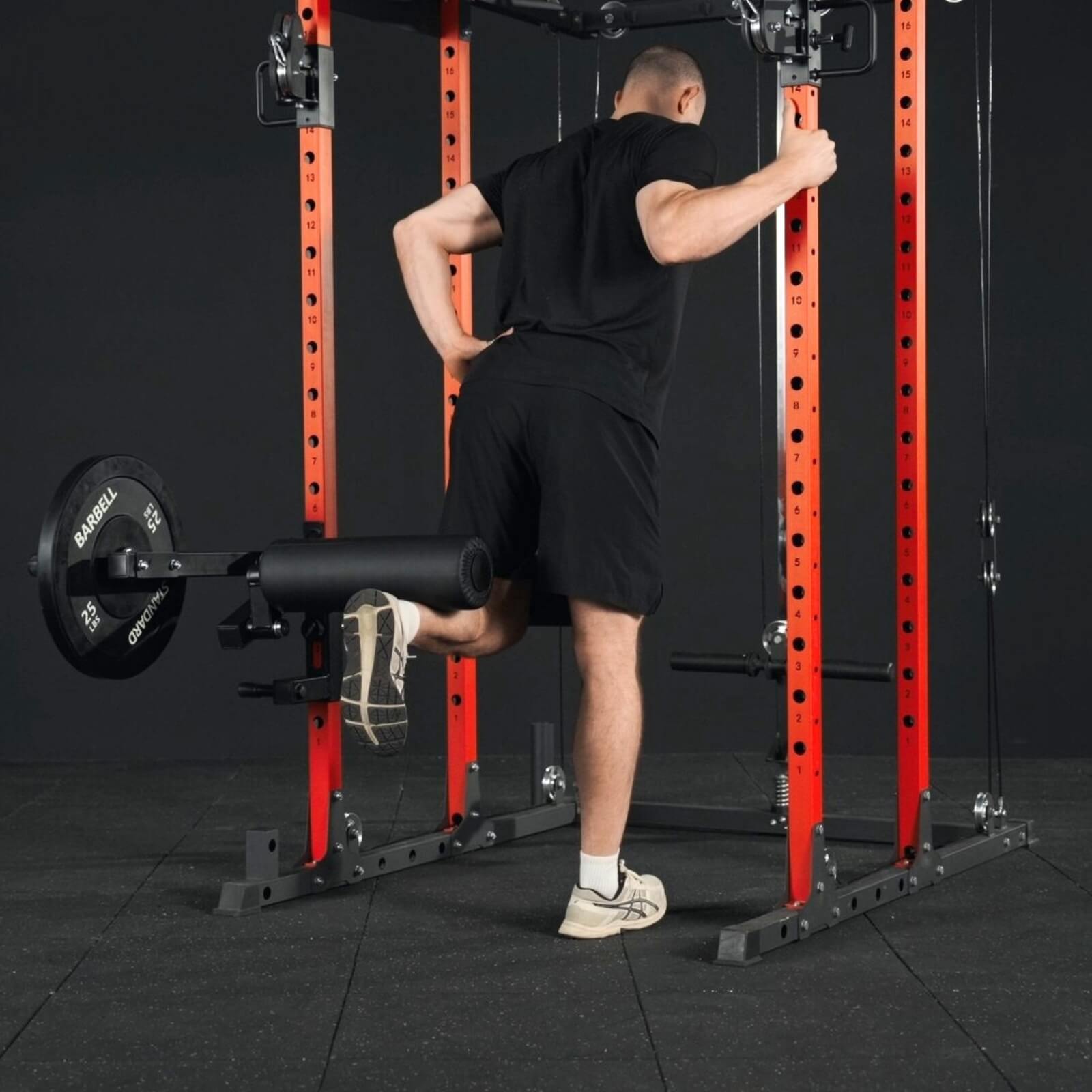 Heavy Duty Rack Mounted Leg Extension and Curl Machine Attachment - 2×2 Strength Training Equipment for Home Gym & Commercial Use - Perfect for Leg Workouts, Squats, and Fitness Training