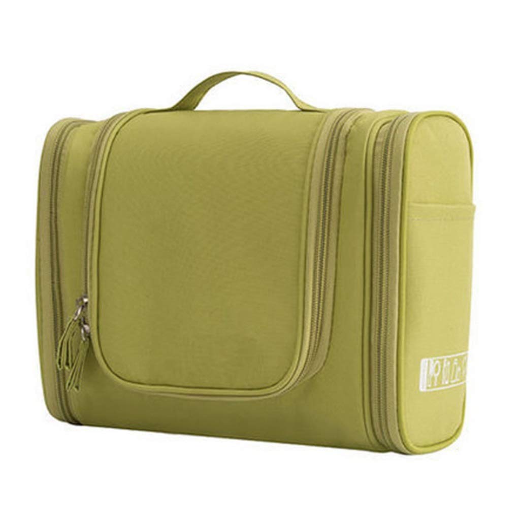 XJJZS Hanging Travel Toiletry Organizer Bag - Unisex Cosmetic & Toothbrush Storage for Women & Men, Portable Makeup Bag (Green) - Perfect for Camping, Gym, and Business Trips
