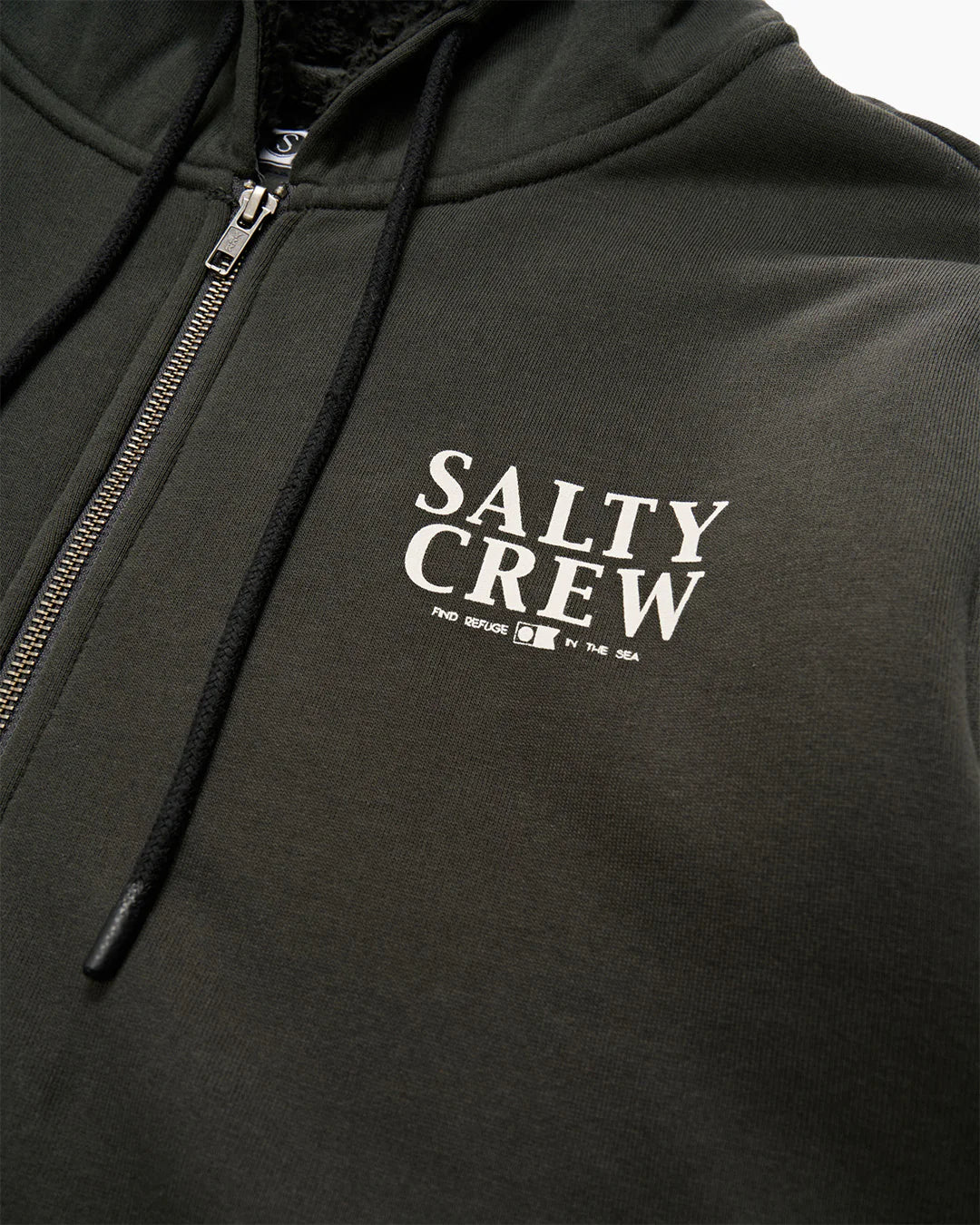Salty Crew Yellowfin Fleece Lined Zip Through Hood - Warm & Comfortable Fishing Hoodie for Men - Perfect for Cold Weather Fishing & Outdoor Activities