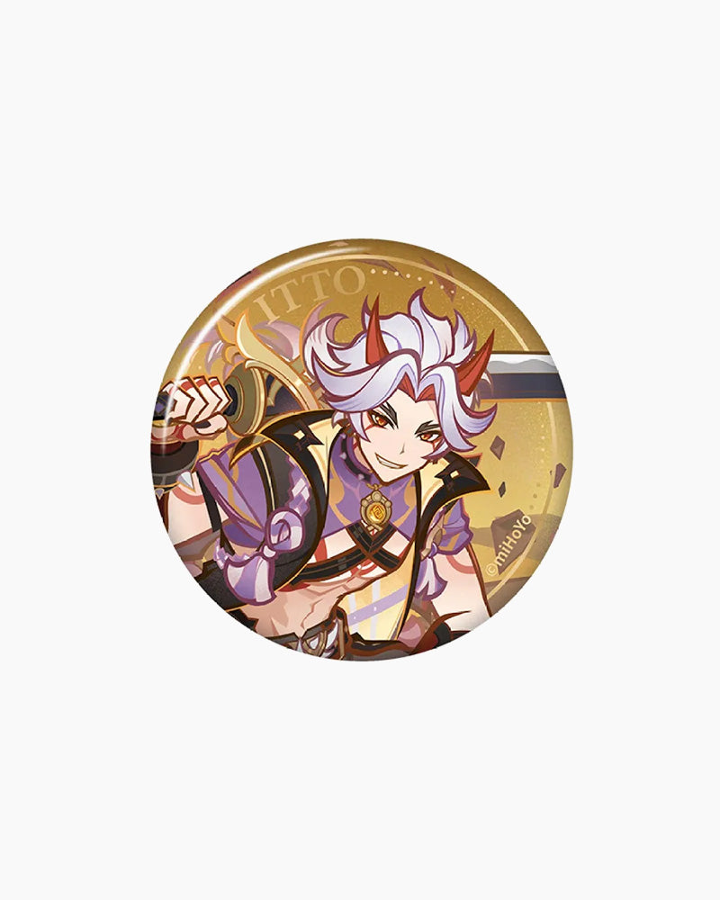 Genshin Impact Genius Invokation TCG Tournament Series Character Tin Badge - Collectible Pin for Fans, Cosplay & Gaming Events