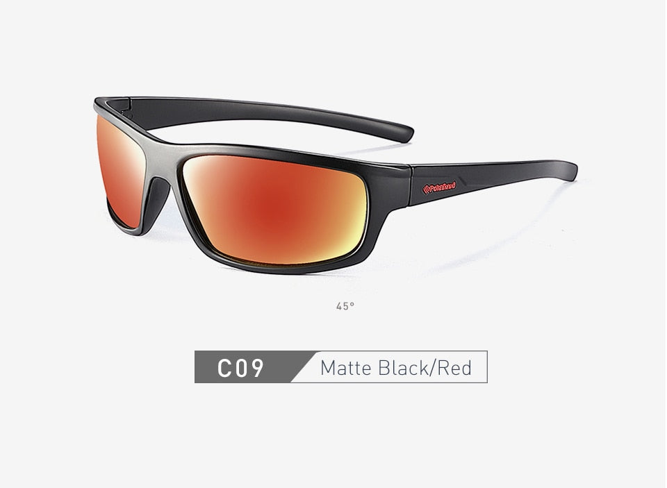 20/20 Polarized Square Sunglasses for Men - UV Protection, Anti-Glare, Lightweight & Durable - Perfect for Driving, Fishing, and Outdoor Activities