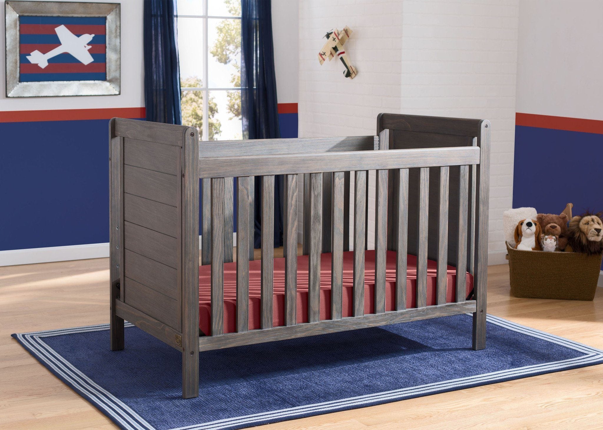 4-in-1 Convertible Baby Crib with Changing Table - White Modern Nursery Furniture for Toddlers & Newborns - Perfect for Small Spaces & Daycare Centers