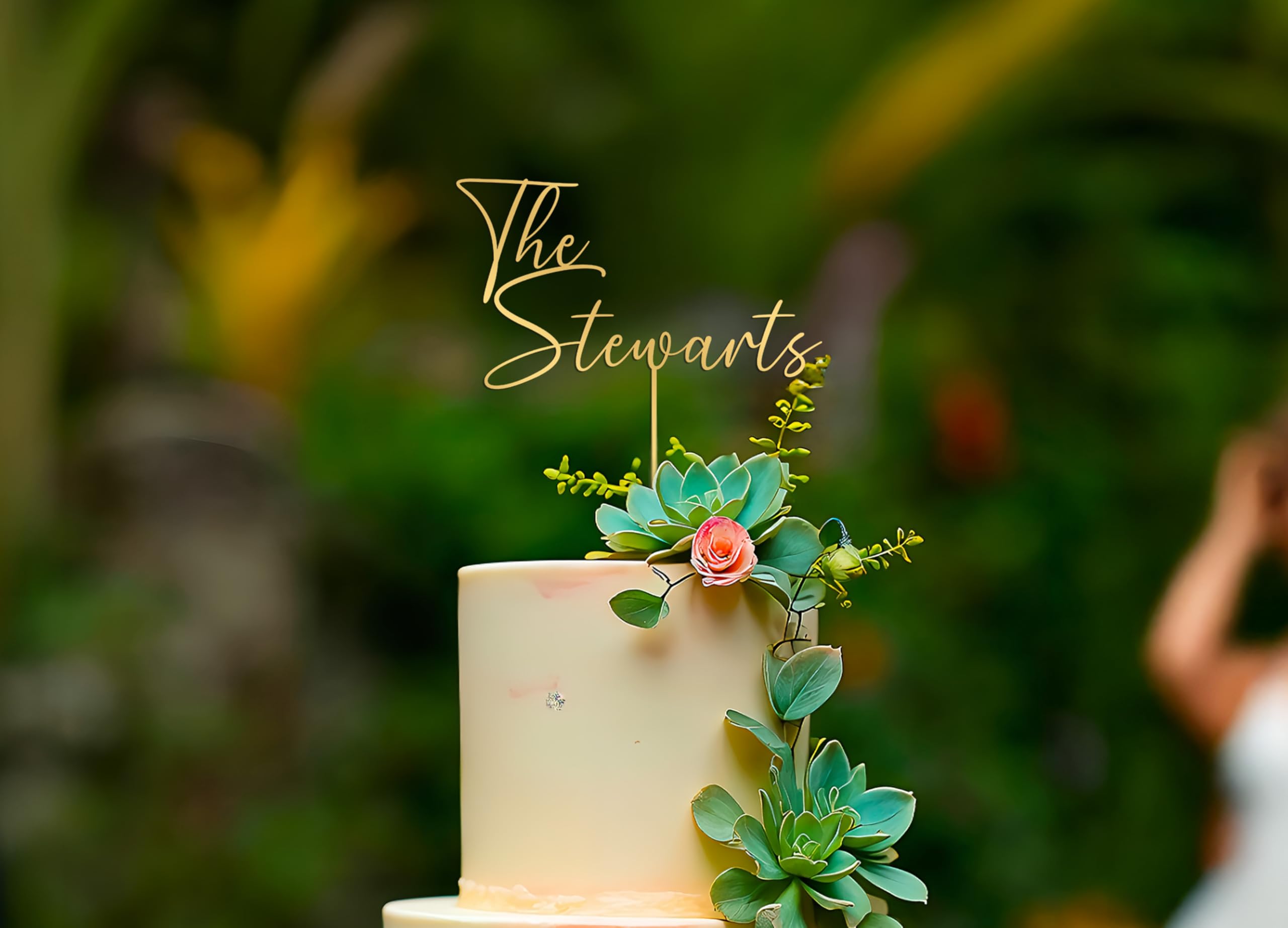 Custom Rustic Wedding Cake Topper - Personalized Mr & Mrs Script Cake Topper for Weddings - Handmade by CreativeLabsCo | Perfect for Rustic, Vintage & Farmhouse Wedding Cakes