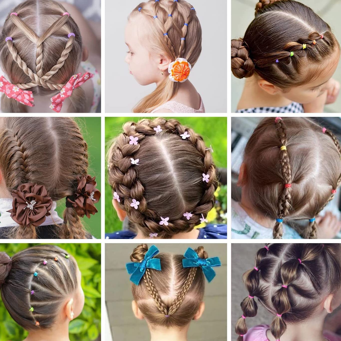 AG TRADE Small Elastic Hair Bands - 1000Pcs Mini Rubber Hair Ties (2mm x 30mm) for Women, Girls & Kids - Disposable Hair Holders for Ponytails, Braids & Everyday Use