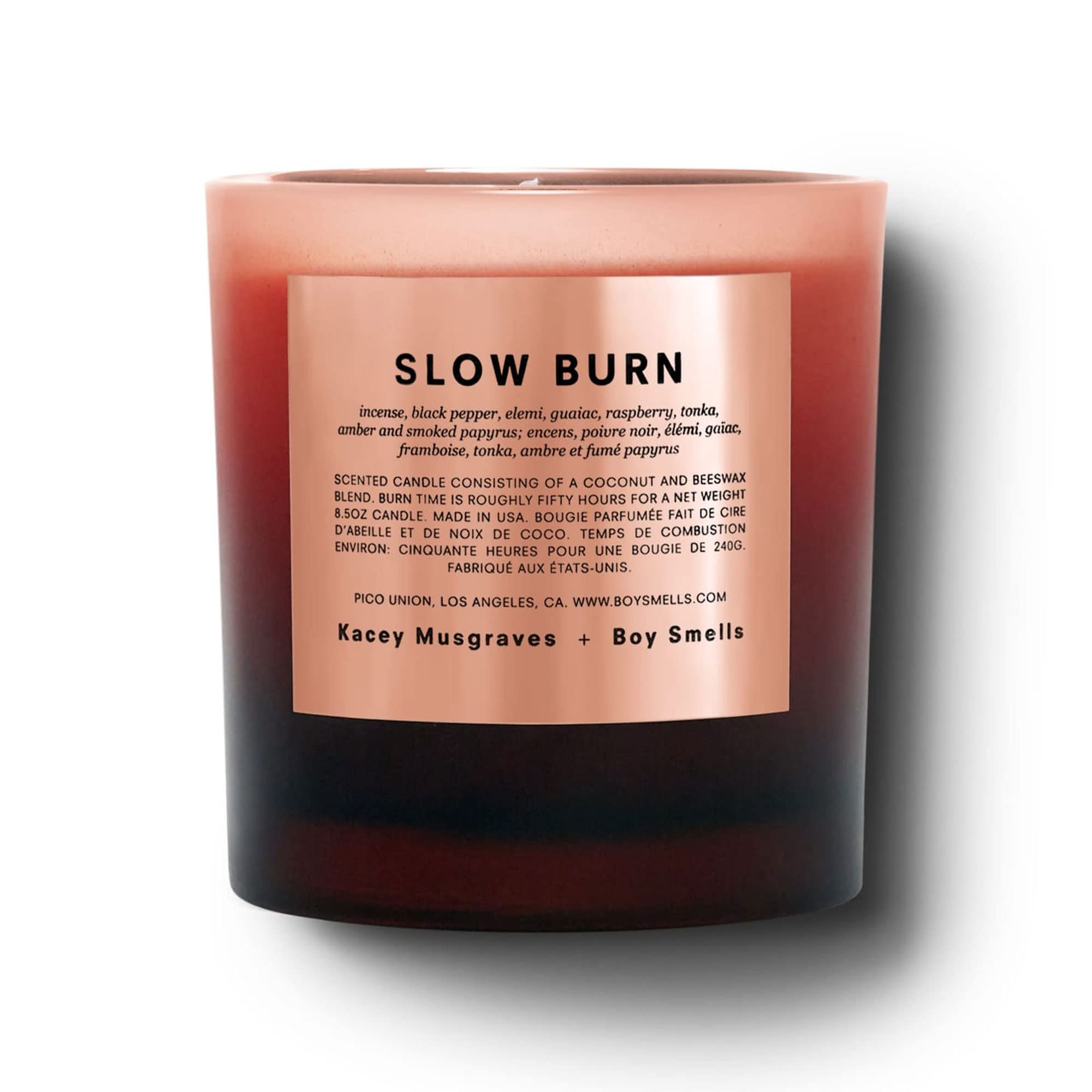 Slow Burn Boy Smells Candle - Limited Edition Coconut Beeswax Blend | 50-Hour Long Lasting Scent | 8.5 oz Luxury Home Fragrance Candle for Bedroom, Bathroom & Relaxation