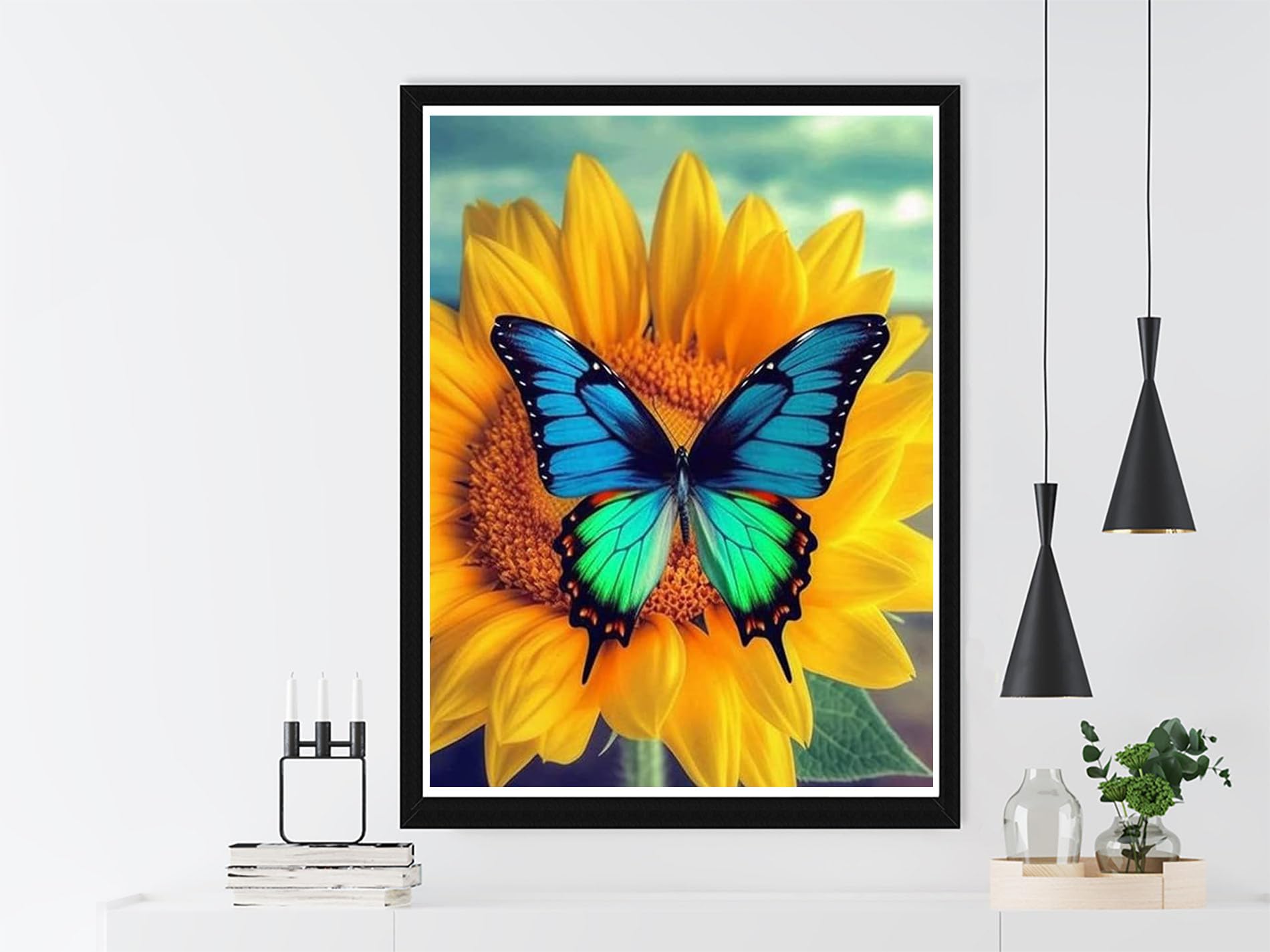 VAIIEYO 5D Diamond Painting Kit - Sunflower Full Drill Round Rhinestone Art for Adults | DIY Oil Painting by Numbers | 12x16 Inch Home Wall Decor | Perfect for Relaxation, Stress Relief & Creative Gift