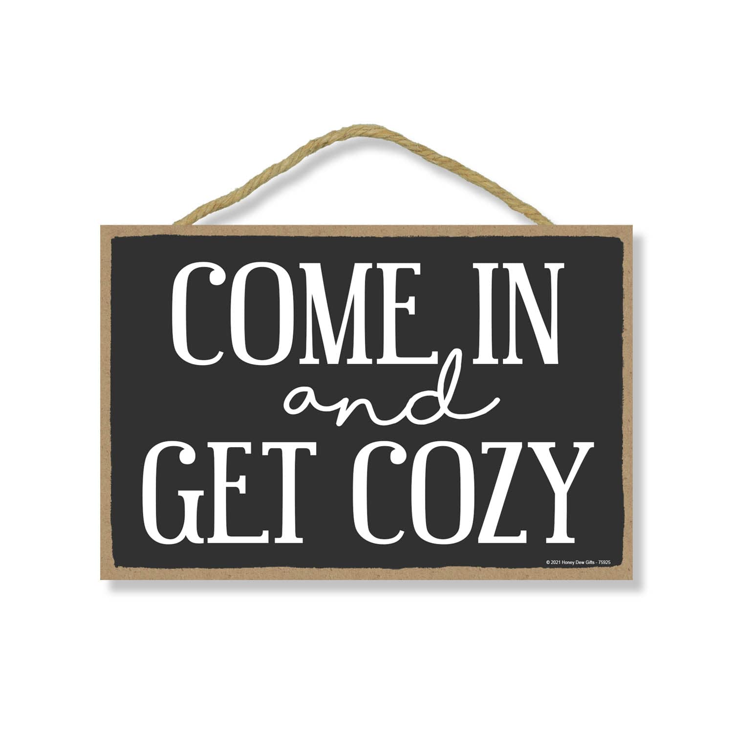 10.5x7 Inch Honey Dew Gifts Welcome Wood Sign - Handmade in USA, Farmhouse Wall Decor for Front Door, Housewarming Gift - Perfect for Rustic Home Entryway & Cozy Living Room Decor