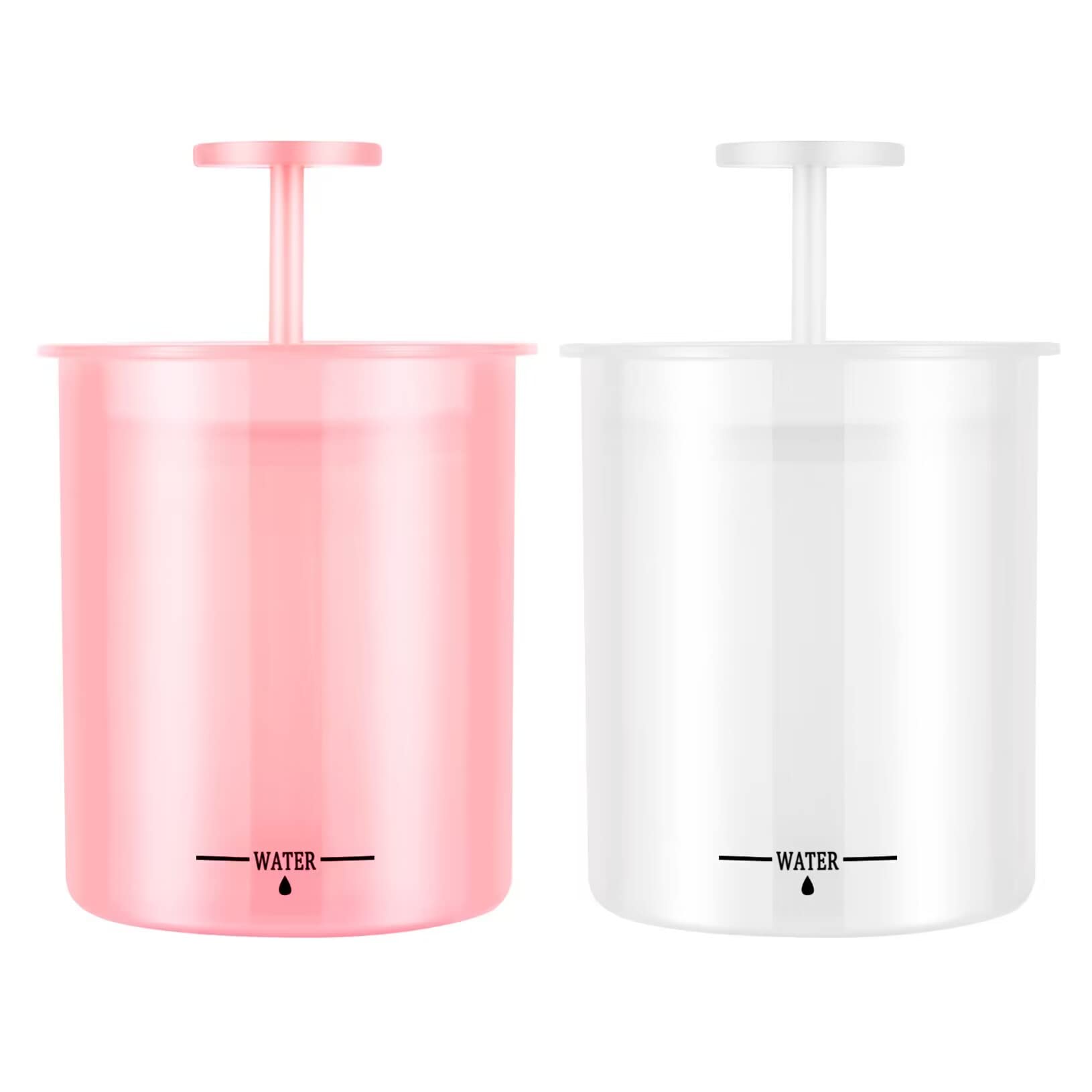 2Pcs Facial Cleansing Foam Maker - Deep Pore Cleanse & Exfoliate for Soft Skin, Travel & Home Use (Pink & White) | Perfect for Daily Skincare Routine & Spa Days